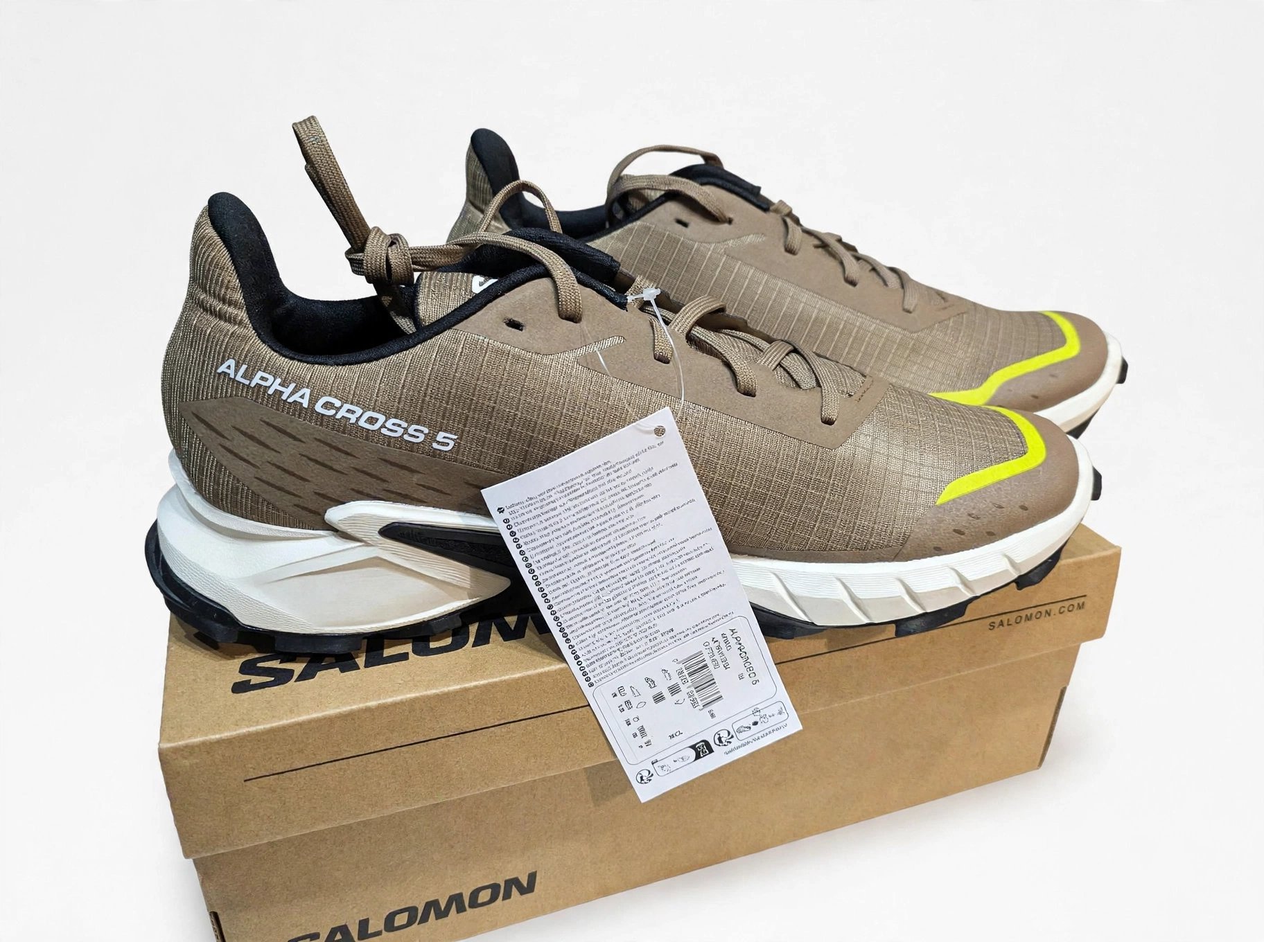 Salomon Alpha Cross 5 Brown Trail Running Shoes, Salomon, 10.5, New condition — preloved on SilentSale®