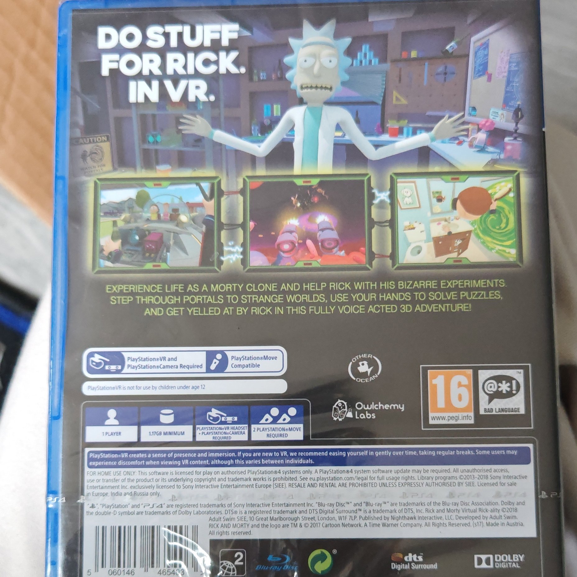 Rick and Morty Virtual Rick-ality PS4 VR Game, PlayStation, One Size, New condition — preloved on SilentSale®
