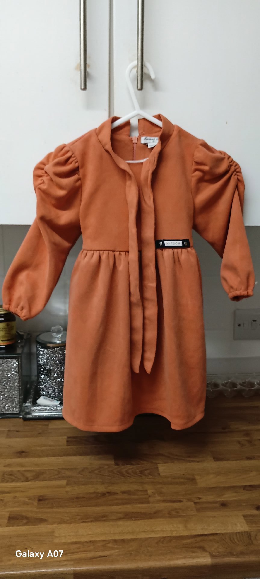 Sweet Girl Orange Girls Dress With Puff Sleeves – Age 2, Sweet Girl, 2 years, Excellent condition — preloved on SilentSale®