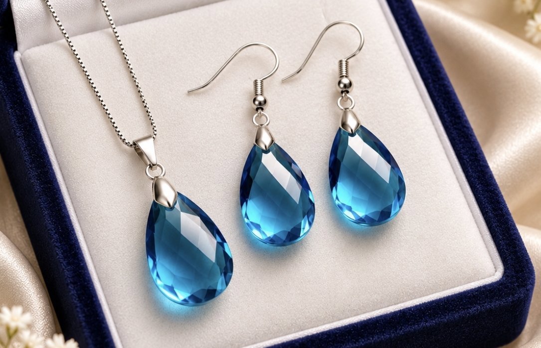 Light blue Jewllery set , Daisy Blooms, One Size, New condition — preloved on SilentSale®