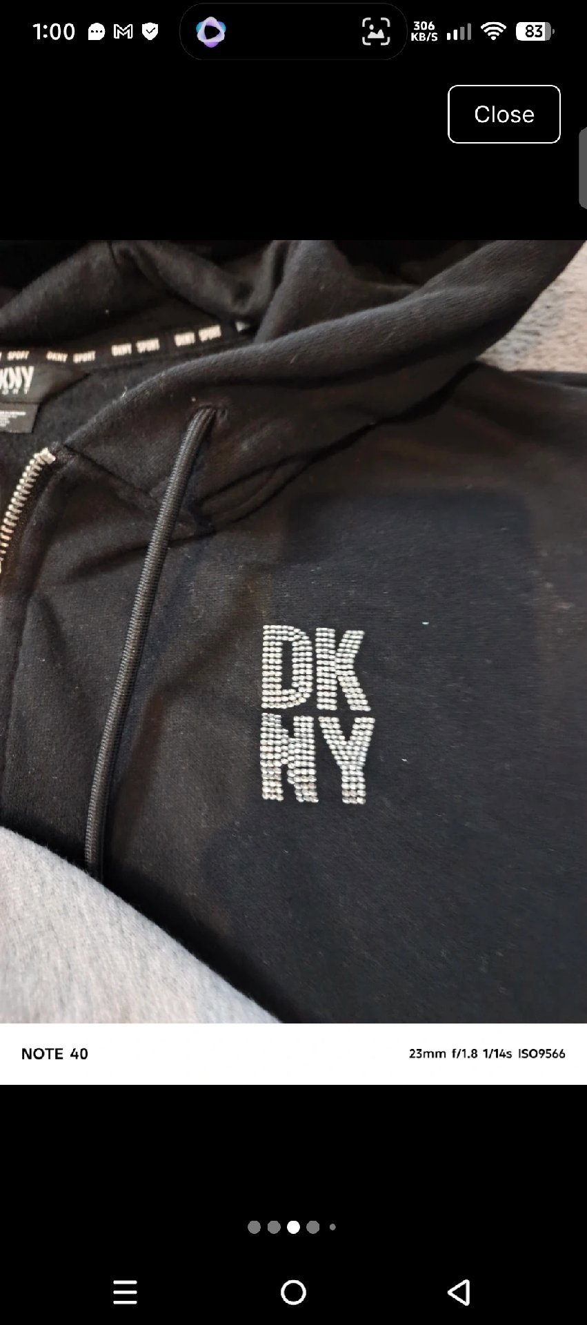 DKNY Sport Black Zip-Up Hoodie XL, DKNY, XL, Excellent condition — preloved on SilentSale®