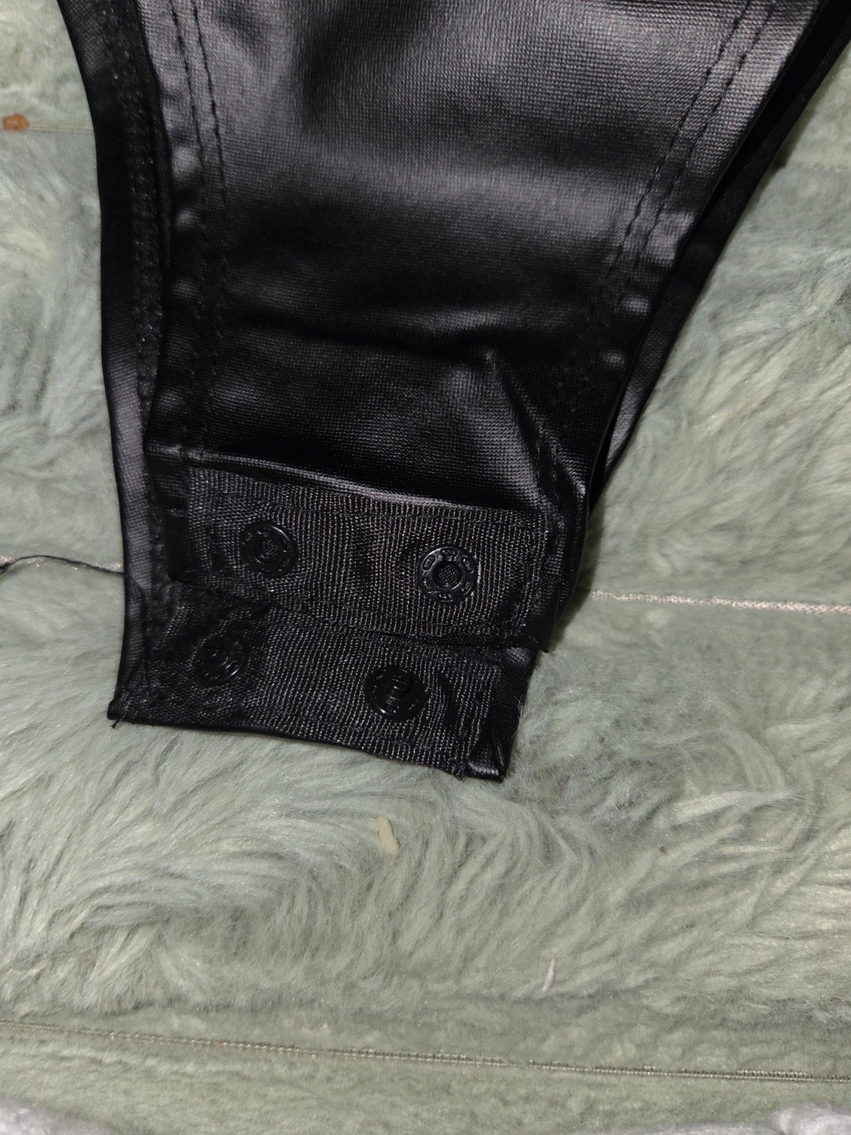 Brand New Black Faux Leather Lace-Up Halter Bodysuit, Amazon, XL / UK 20-22, New condition — preloved on SilentSale®