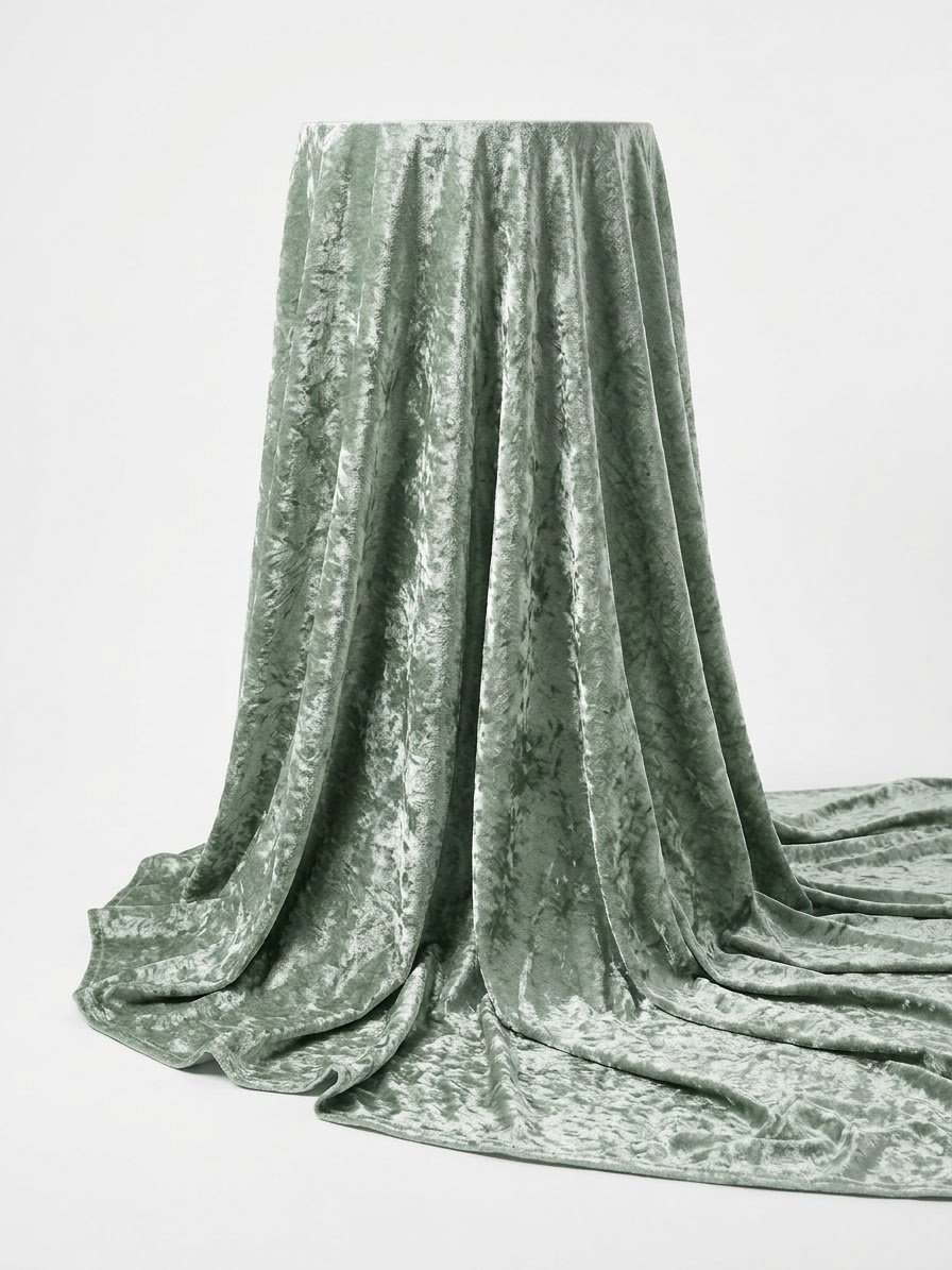 Green Crushed Velvet Fabric Material, Unbranded, One Size, Excellent condition — preloved on SilentSale®