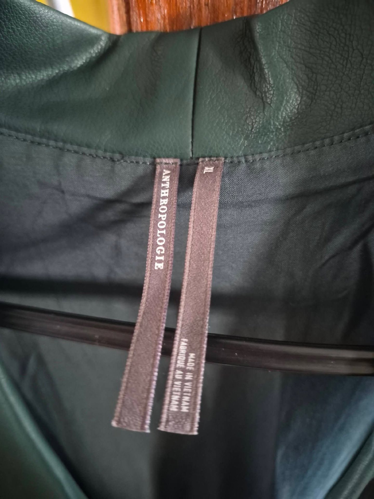 Green Faux Leather Sleeveless Dress with Elastic Waist, Anthropologie, XL, New condition — preloved on SilentSale®