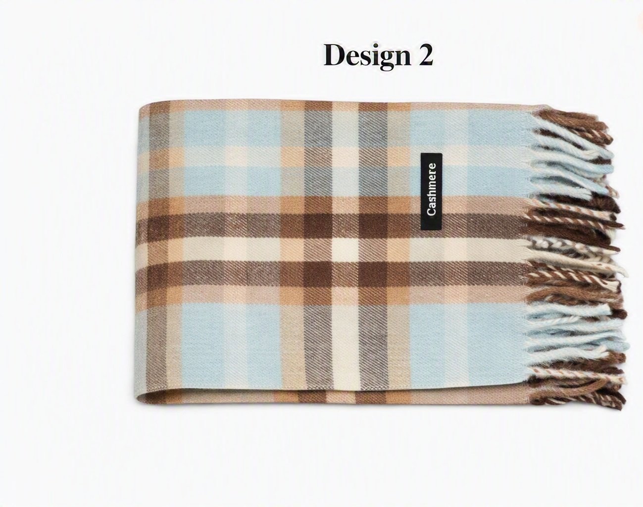 Cashmere Patterned Scarf with Fringe Edges, Unbranded, One Size, New condition — preloved on SilentSale®