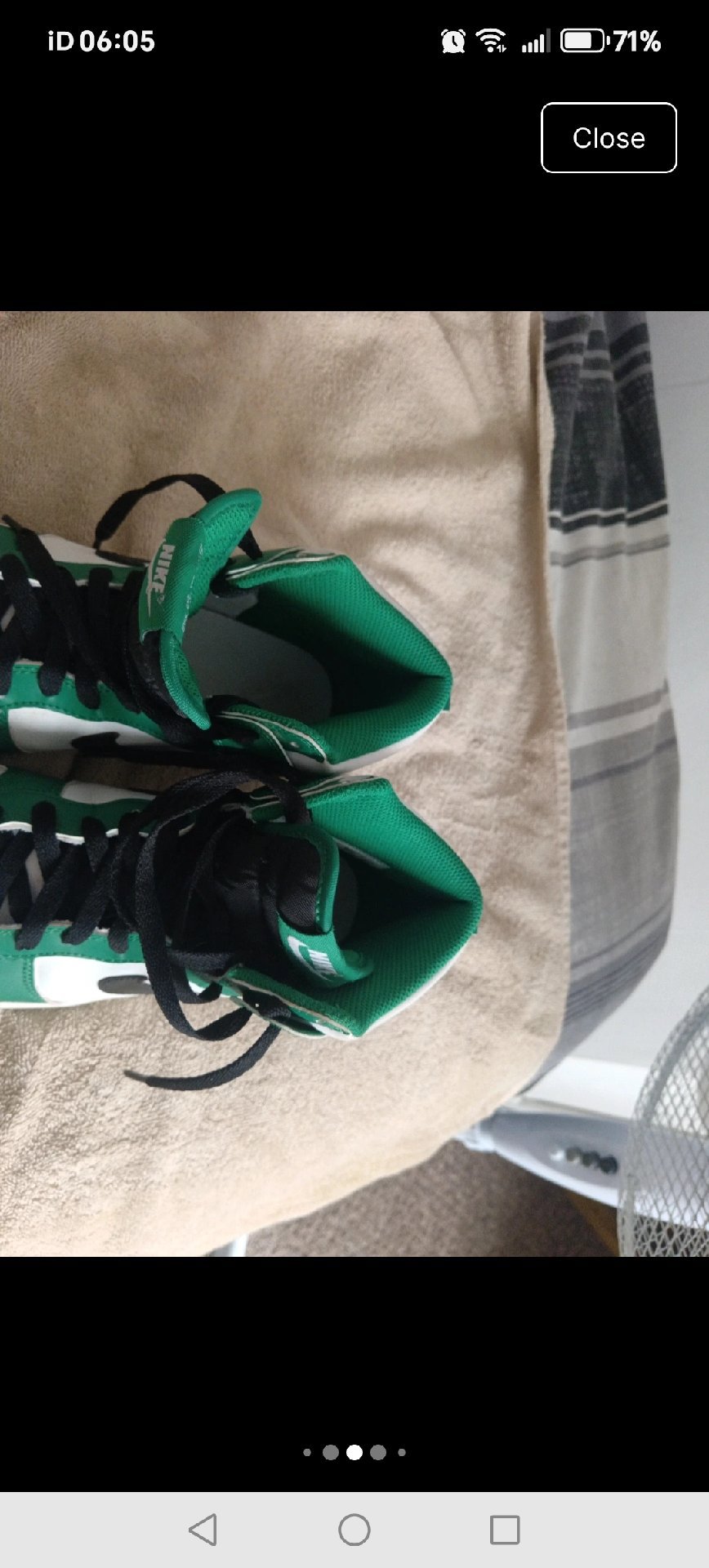 Nike Green White Black High Top Trainers, Nike, 6, Excellent condition — preloved on SilentSale®