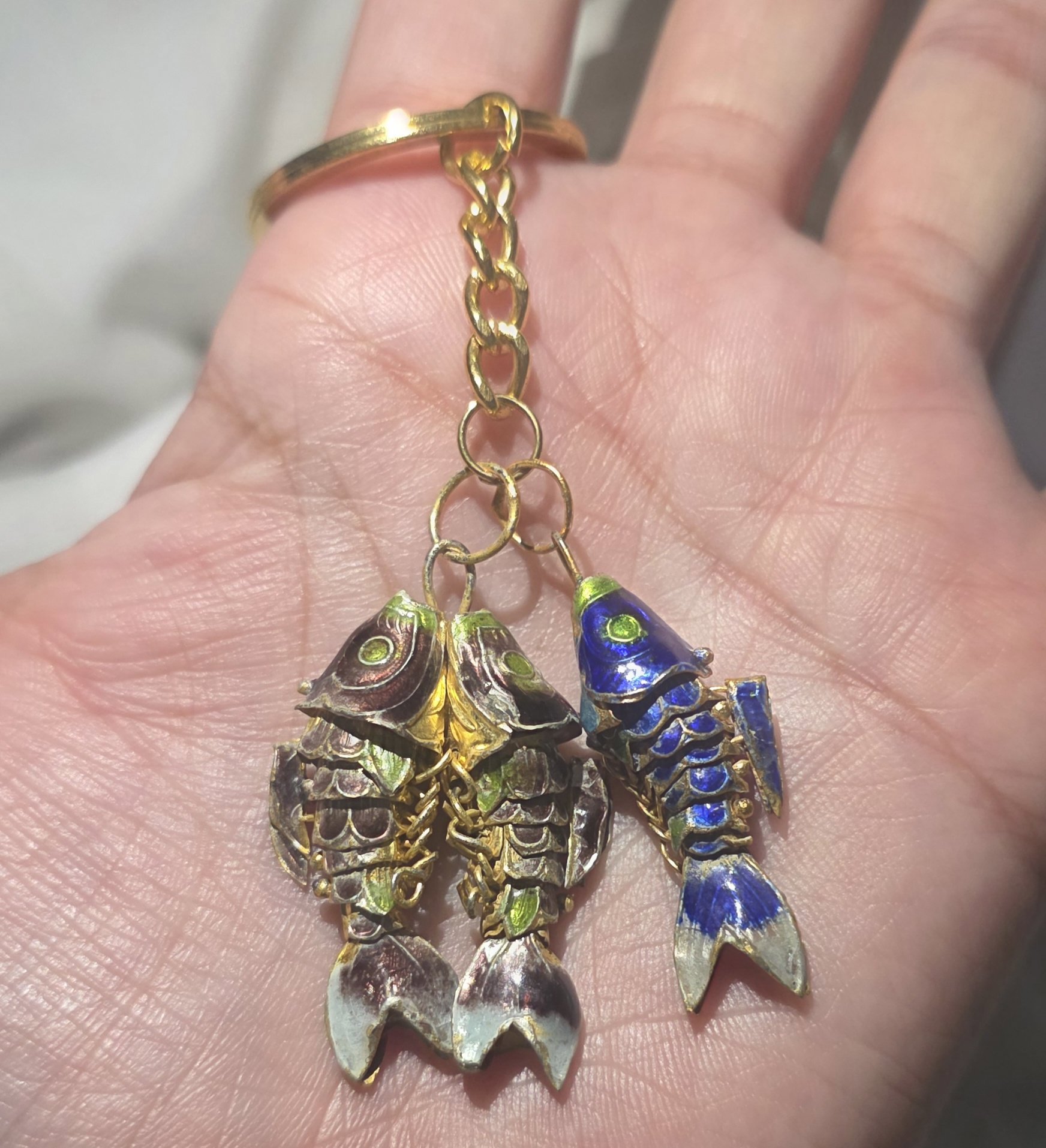 Cloisonné Enamel Koi / Goldfish Keychain , Unbranded, One Size, New condition — preloved on SilentSale®