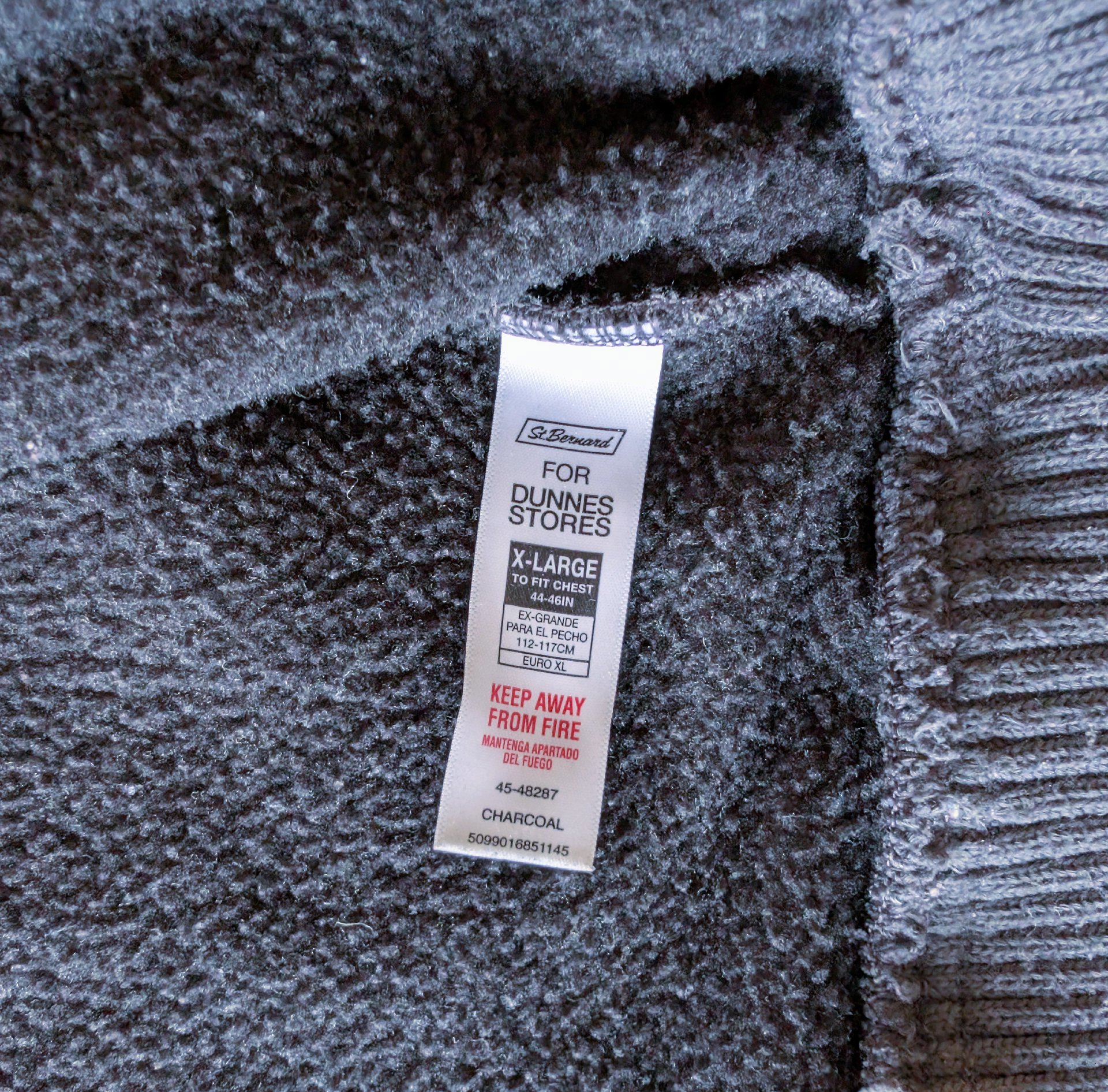 Dunnes Charcoal Grey Fleece Zip-Up Jacket XL, Dunnes, XL, Excellent condition — preloved on SilentSale®