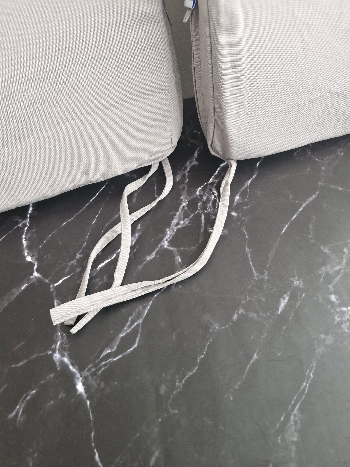 PrimePatio Grey Outdoor Chair Cushions with Ties, PrimePatio, One Size, Good condition — preloved on SilentSale®