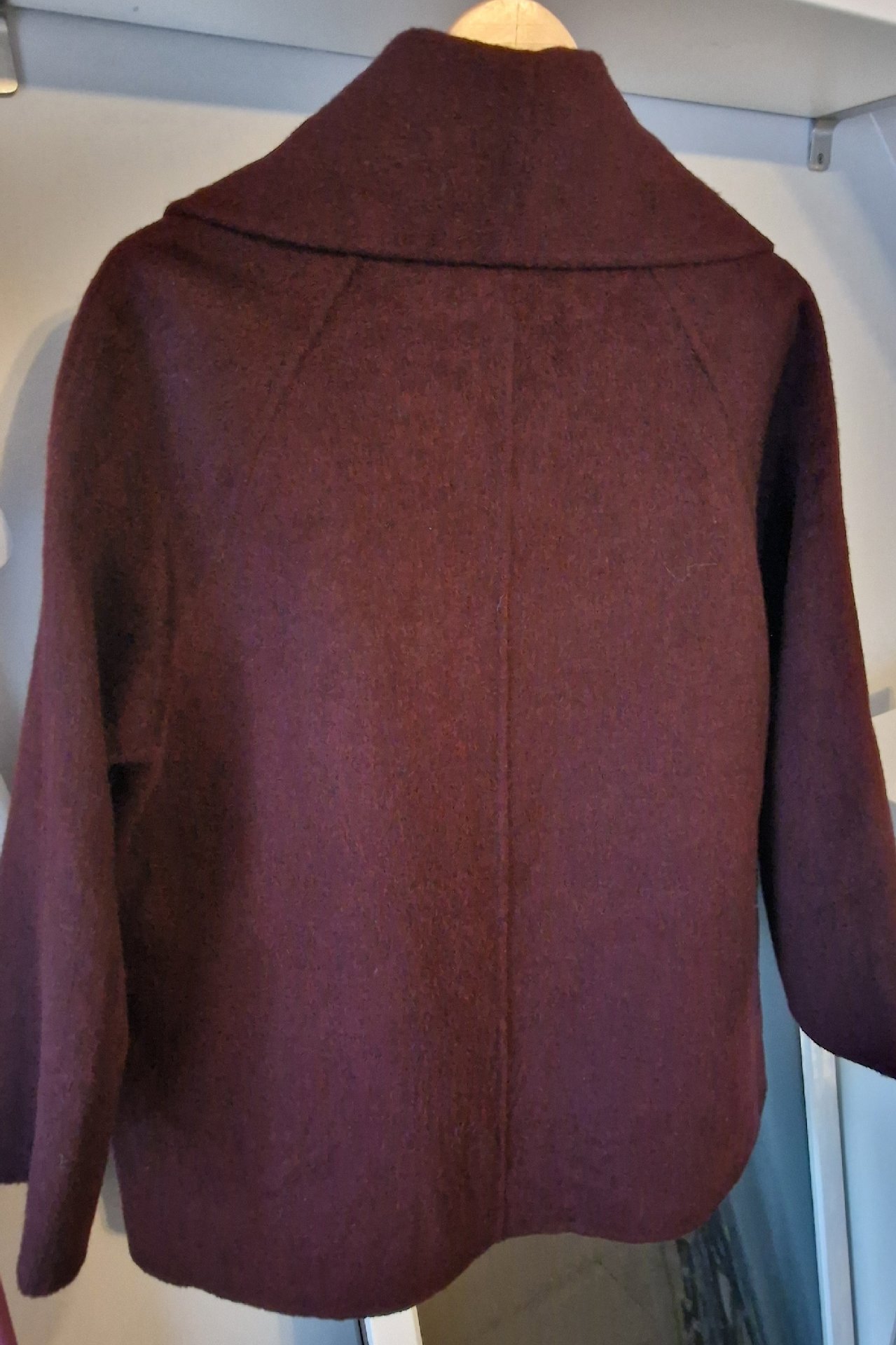 M&M Bordeaux Wool Jacket with Scarf – Size M, M&M, M, Excellent condition — preloved on SilentSale®