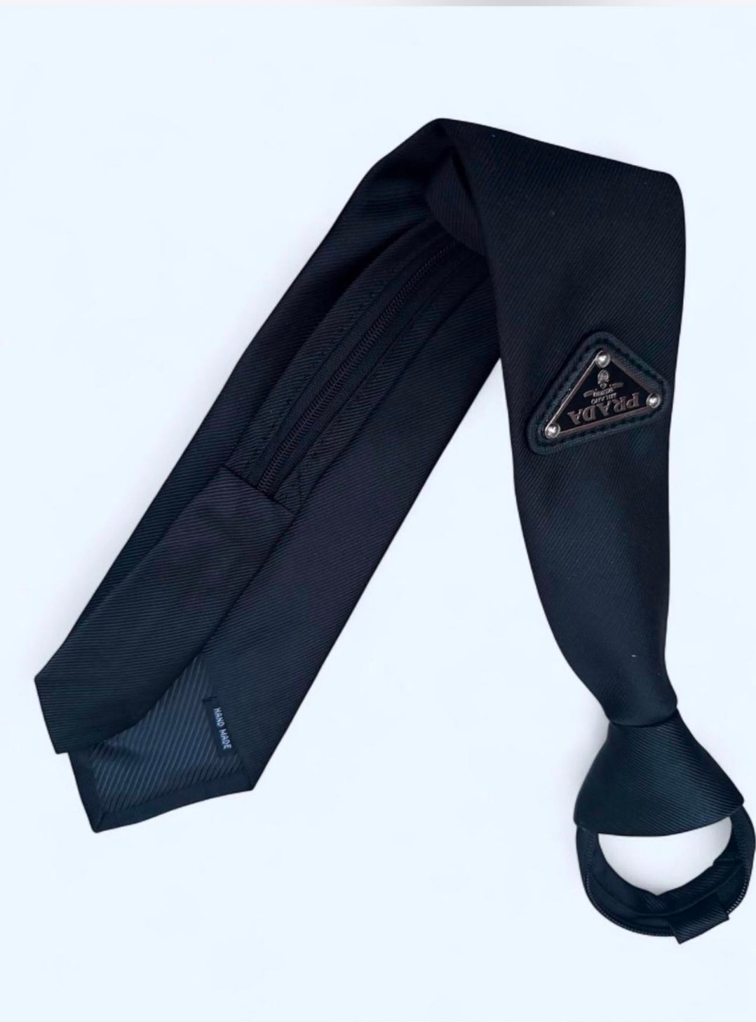  Black Logo Detail Silk Tie, Other, One Size, Excellent condition — preloved on SilentSale®
