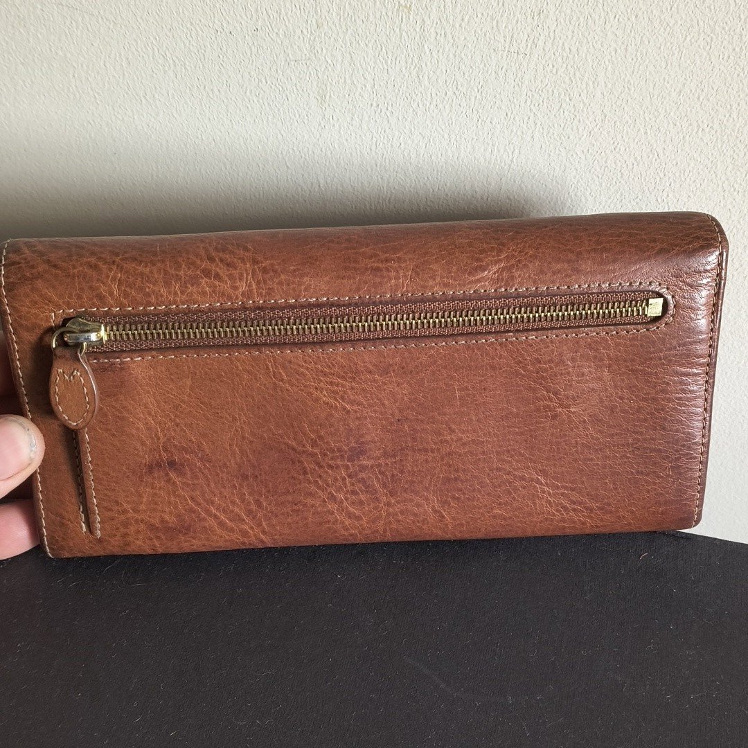Mulberry Brown Leather Wallet, Mulberry, Medium, Excellent condition — preloved on SilentSale®