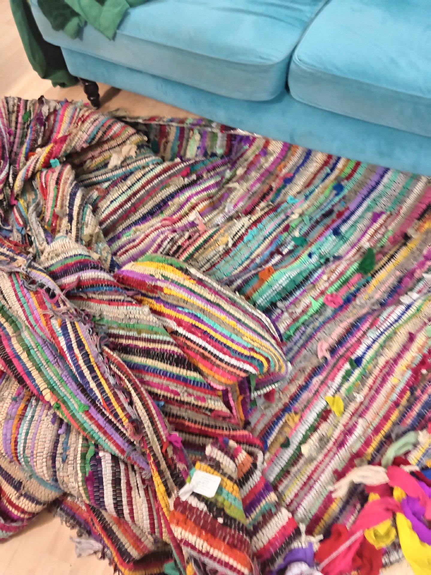 Second Nature Multicolour Cotton Rug 270x270cm, Second Nature, 270 x 270 cm, Good condition — preloved on SilentSale®