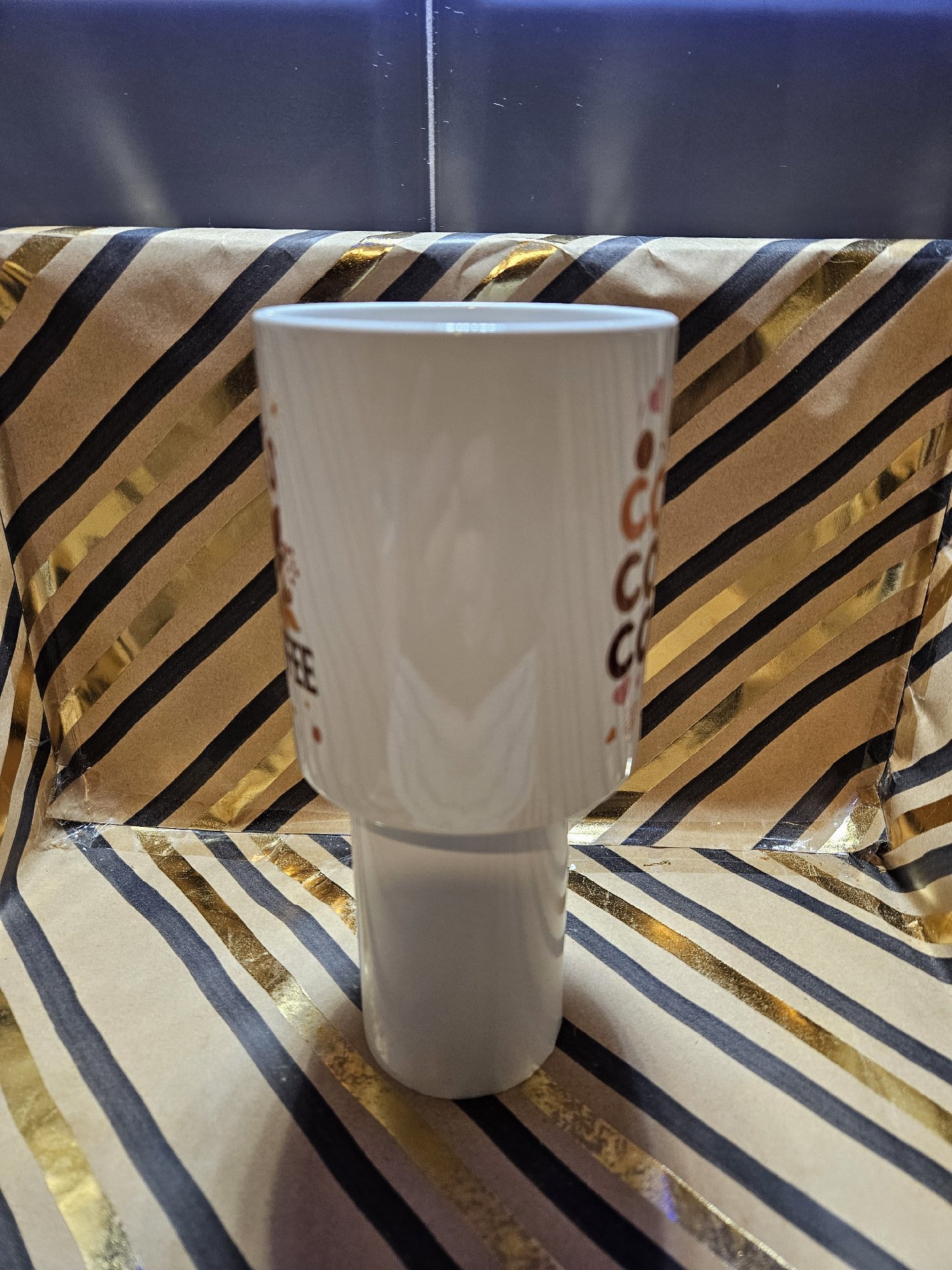 White Ceramic Coffee Mug with Coffee Print, Unbranded, One Size, New condition — preloved on SilentSale®