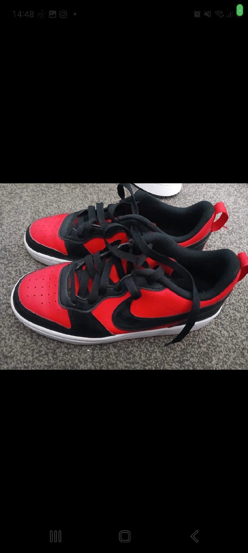 Nike Red and Black Trainers, Nike, 4, Excellent condition — preloved on SilentSale®