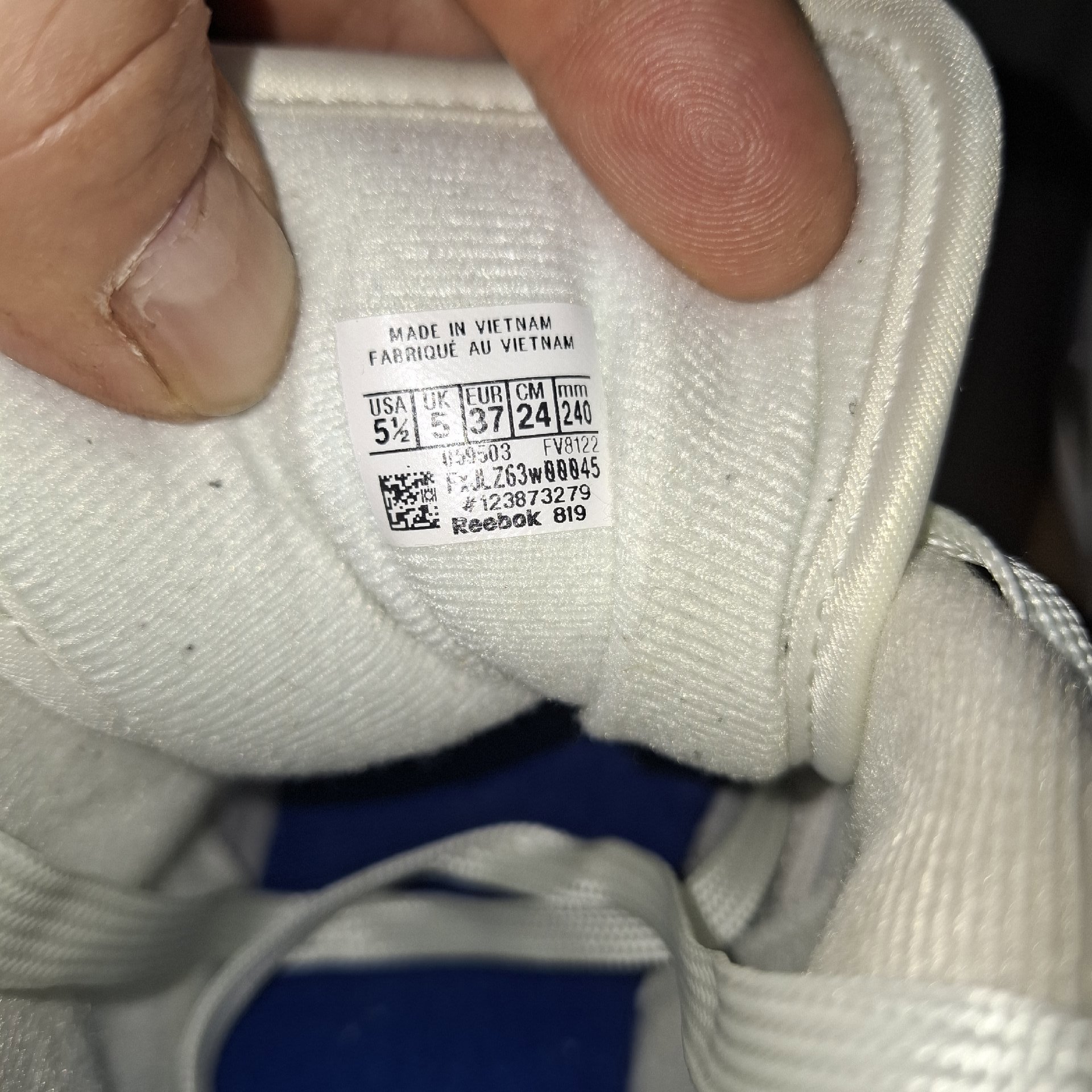 Reebok White Red Blue Trainers UK 5, Reebok, 5.5, Excellent condition — preloved on SilentSale®