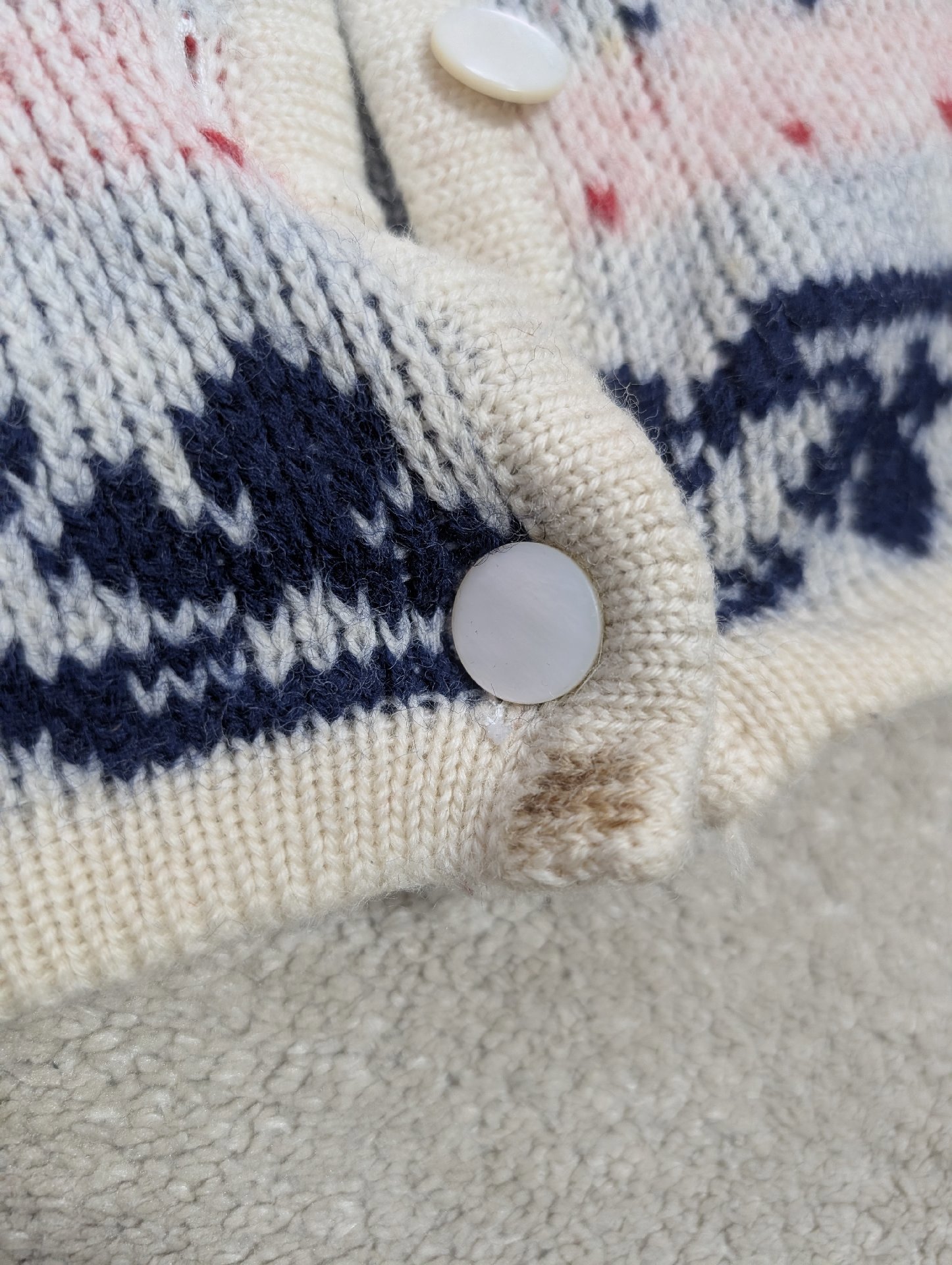 K-knit Swiss Made Fair Isle Wool Cardigan, K-knit, 40, Good condition — preloved on SilentSale®