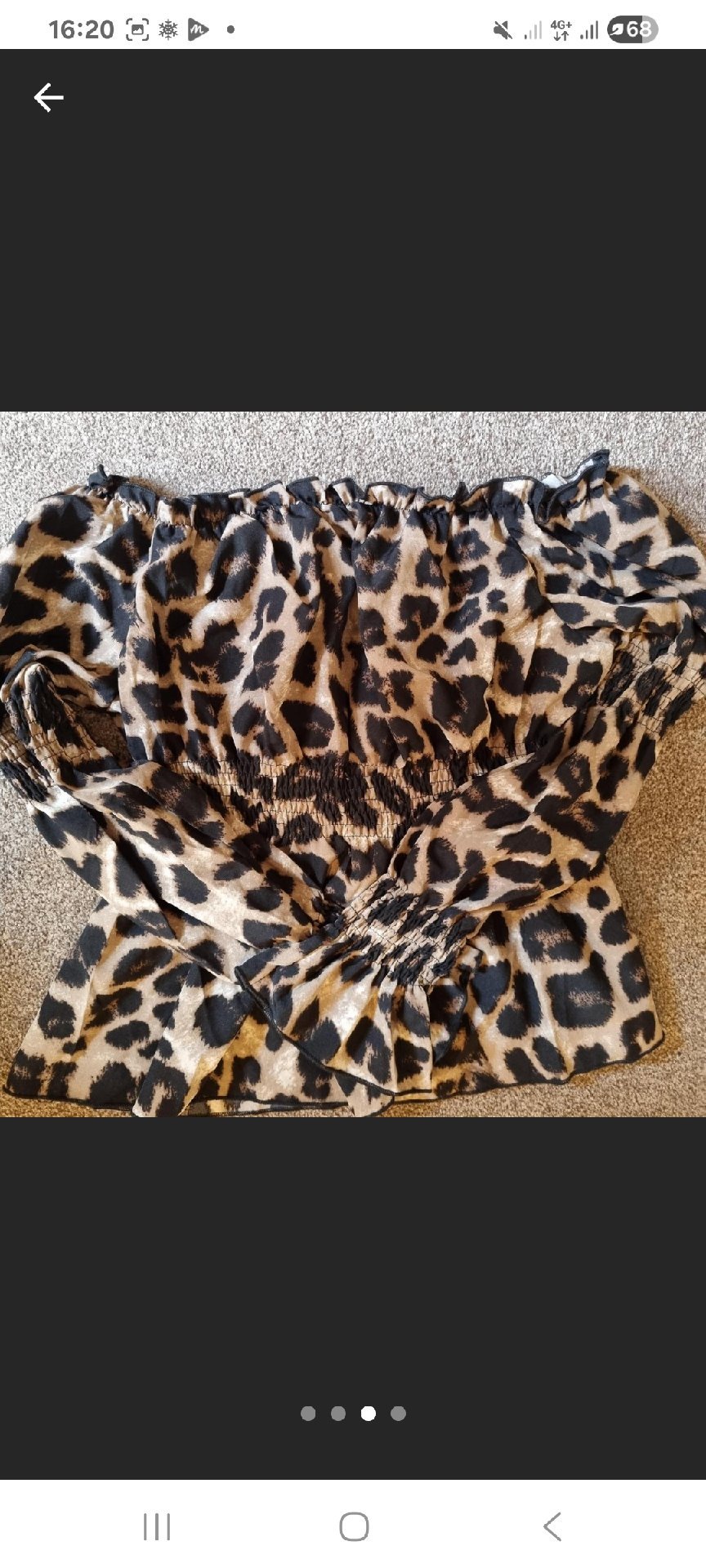 Leopard Print Long Sleeve Blouse, River Island, 14, New condition — preloved on SilentSale®