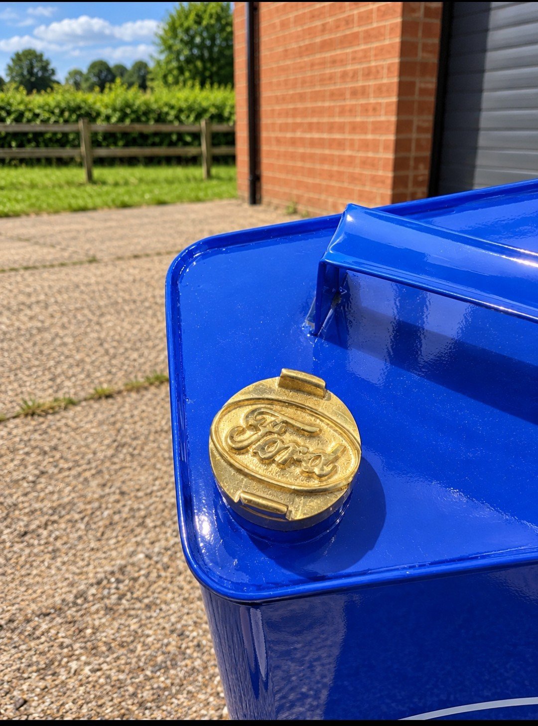 New Reproduction Ford Cosworth Blue Metal Petrol Can – Garage, Mancave Decor, Ford, Large, New condition — preloved on SilentSale®