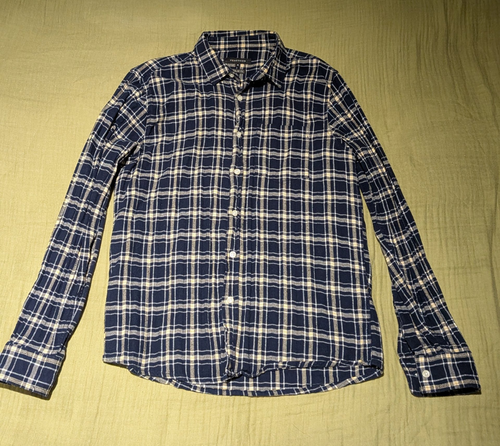 Size M Peacocks men's regular fit plaid shirt, Peacocks, M, Excellent condition — preloved on SilentSale®