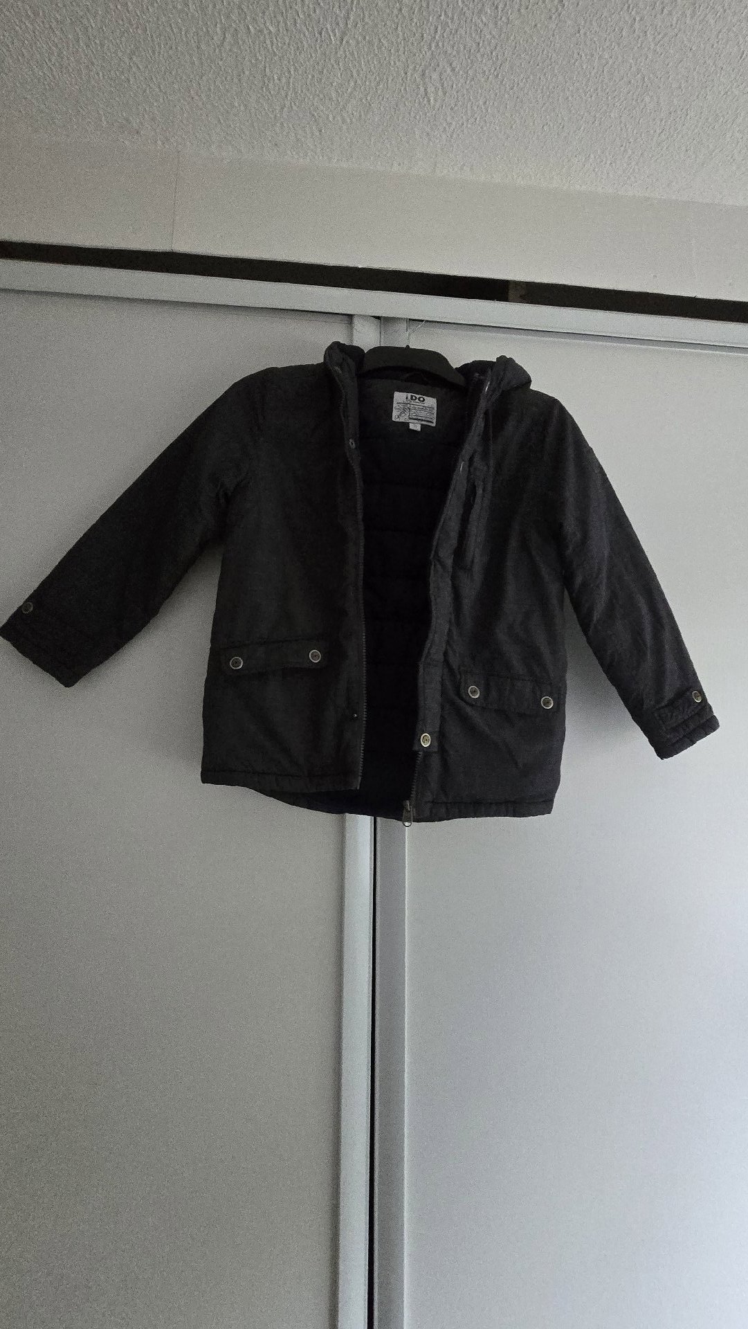 iDO Grey Hooded Padded Jacket – Size 8Y, iDO, 8 years, Like New condition — preloved on SilentSale®