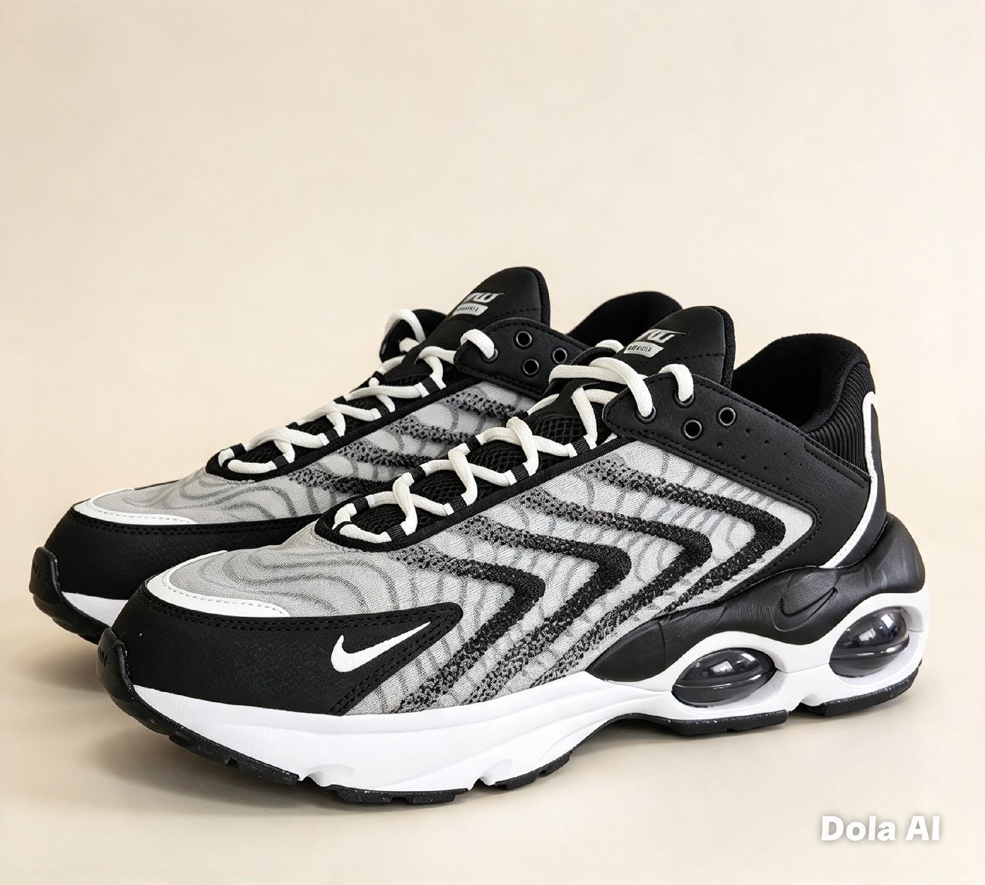 Nike Air Max Plus TN Black White Trainers, Nike, 11, New condition — preloved on SilentSale®