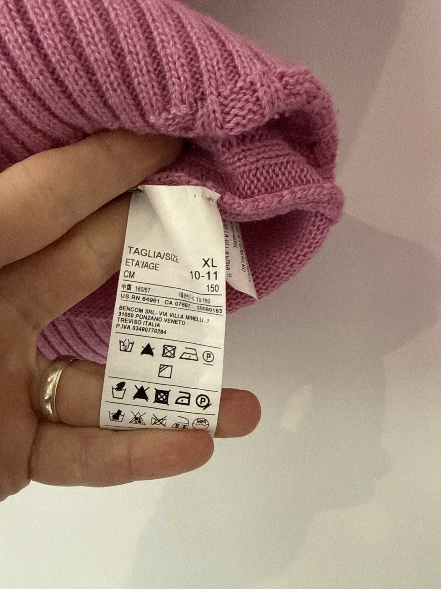 Benetton Pink Cable Knit Cardigan 10-11 Years, Benetton, 10-11 years, Excellent condition — preloved on SilentSale®