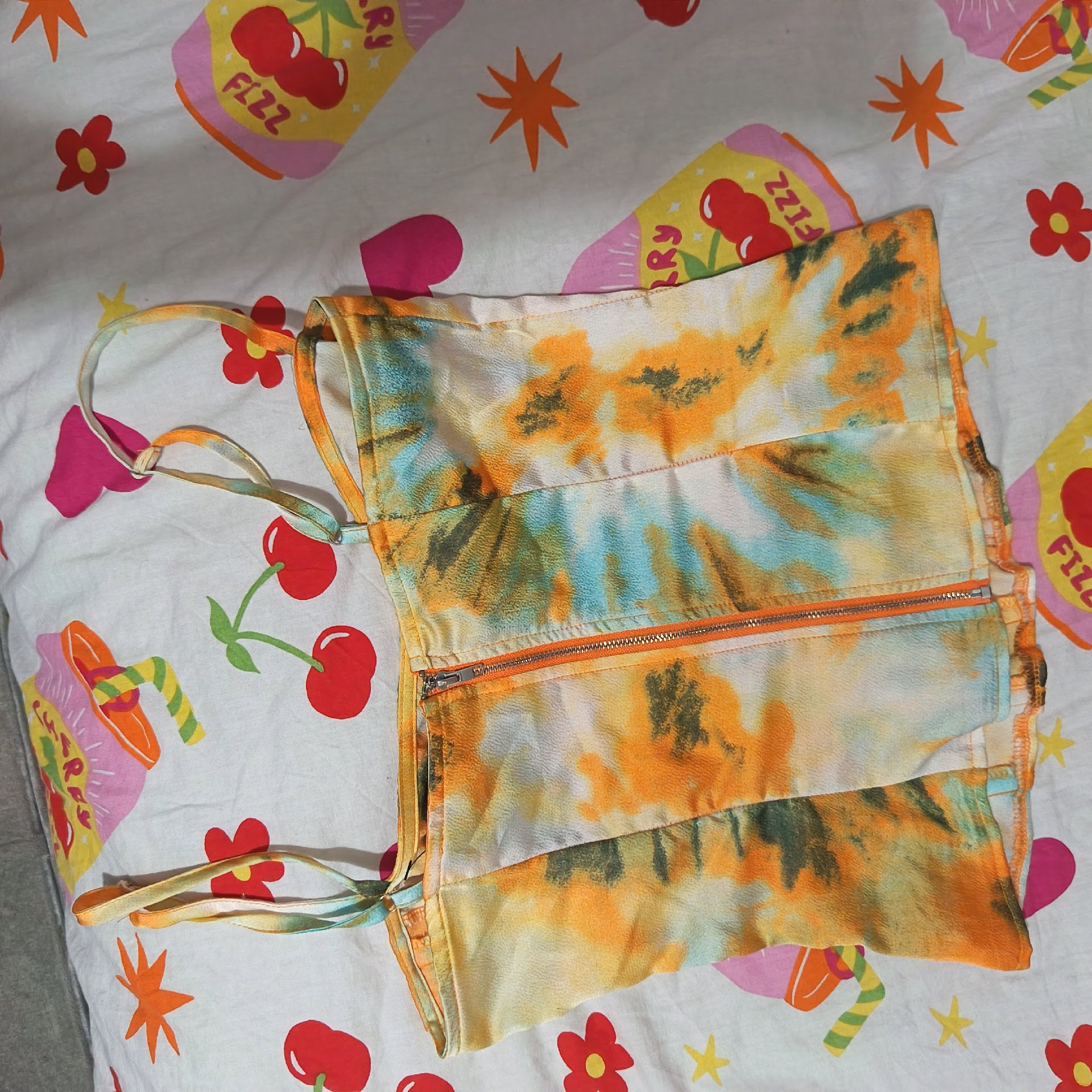 PrettyLittleThing Tie Dye Corset Top – UK 8, PrettyLittleThing, 8, Excellent condition — preloved on SilentSale®