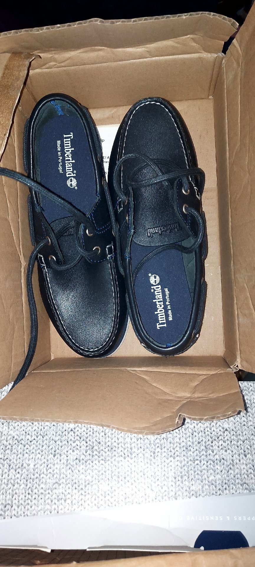 Timberland Black Leather Boat Shoes – UK 4.5, Timberland, 4.5, Excellent condition — preloved on SilentSale®