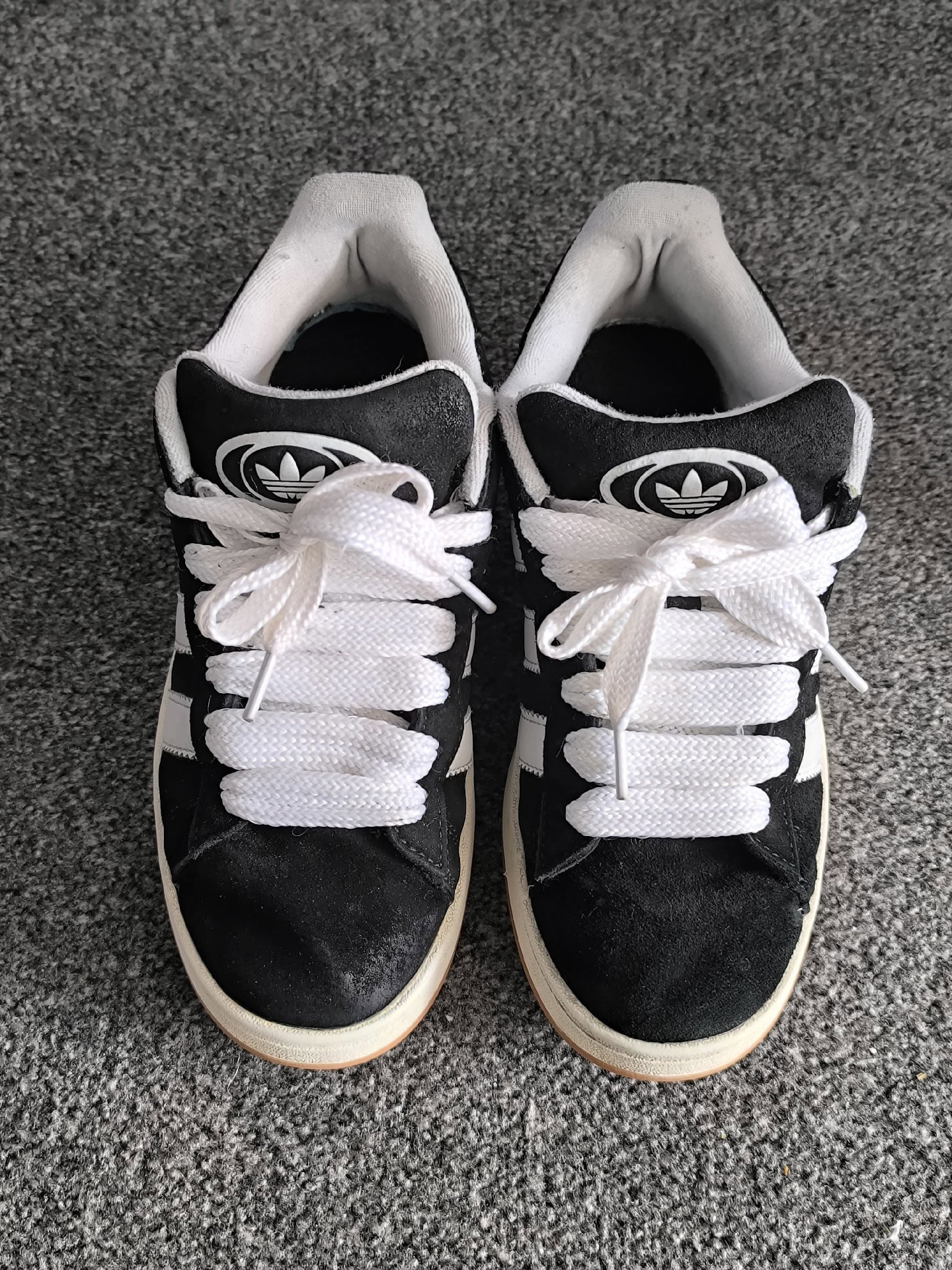 Adidas Campus Black Suede Trainers, Adidas, 7.5, Good condition — preloved on SilentSale®