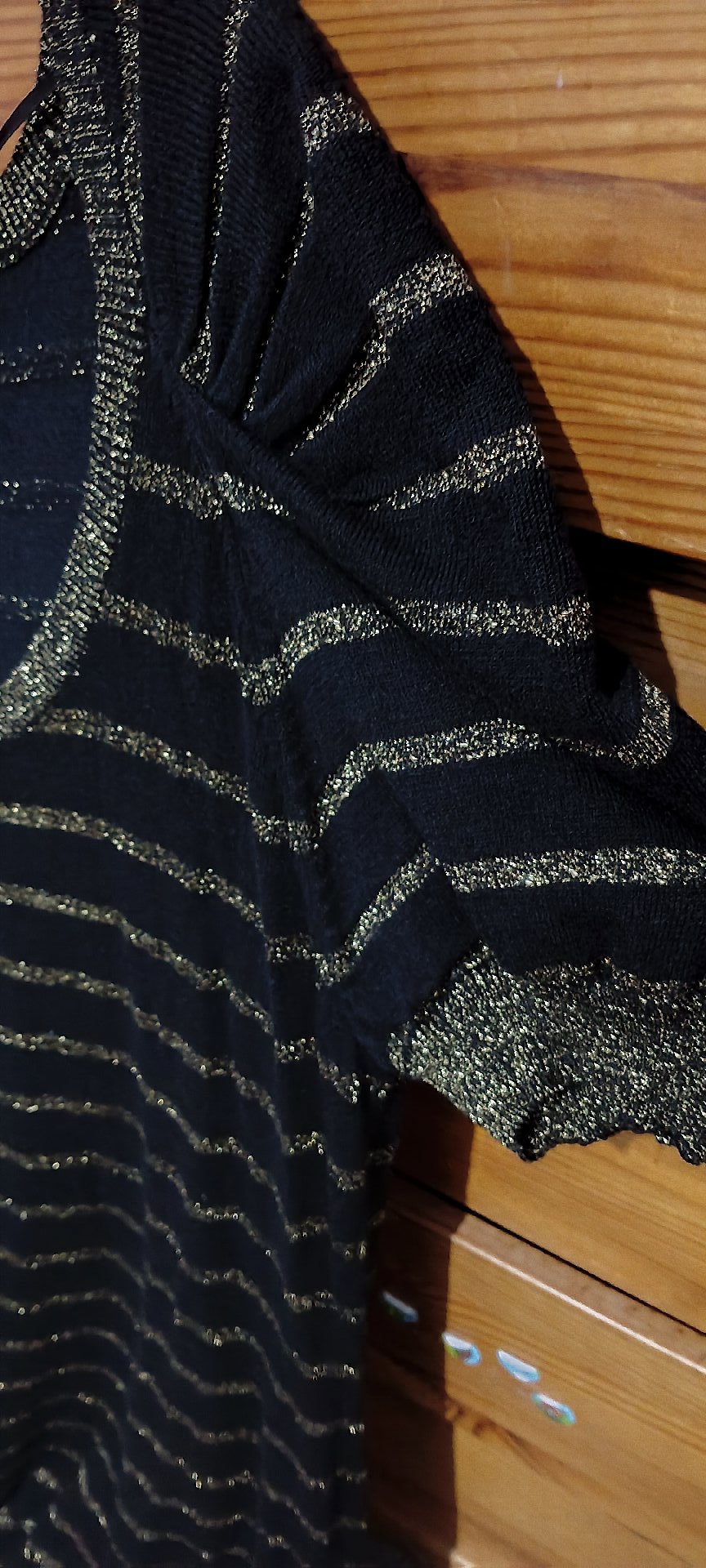 George Black and Gold Striped Dress – UK 14, George, 14, Excellent condition — preloved on SilentSale®