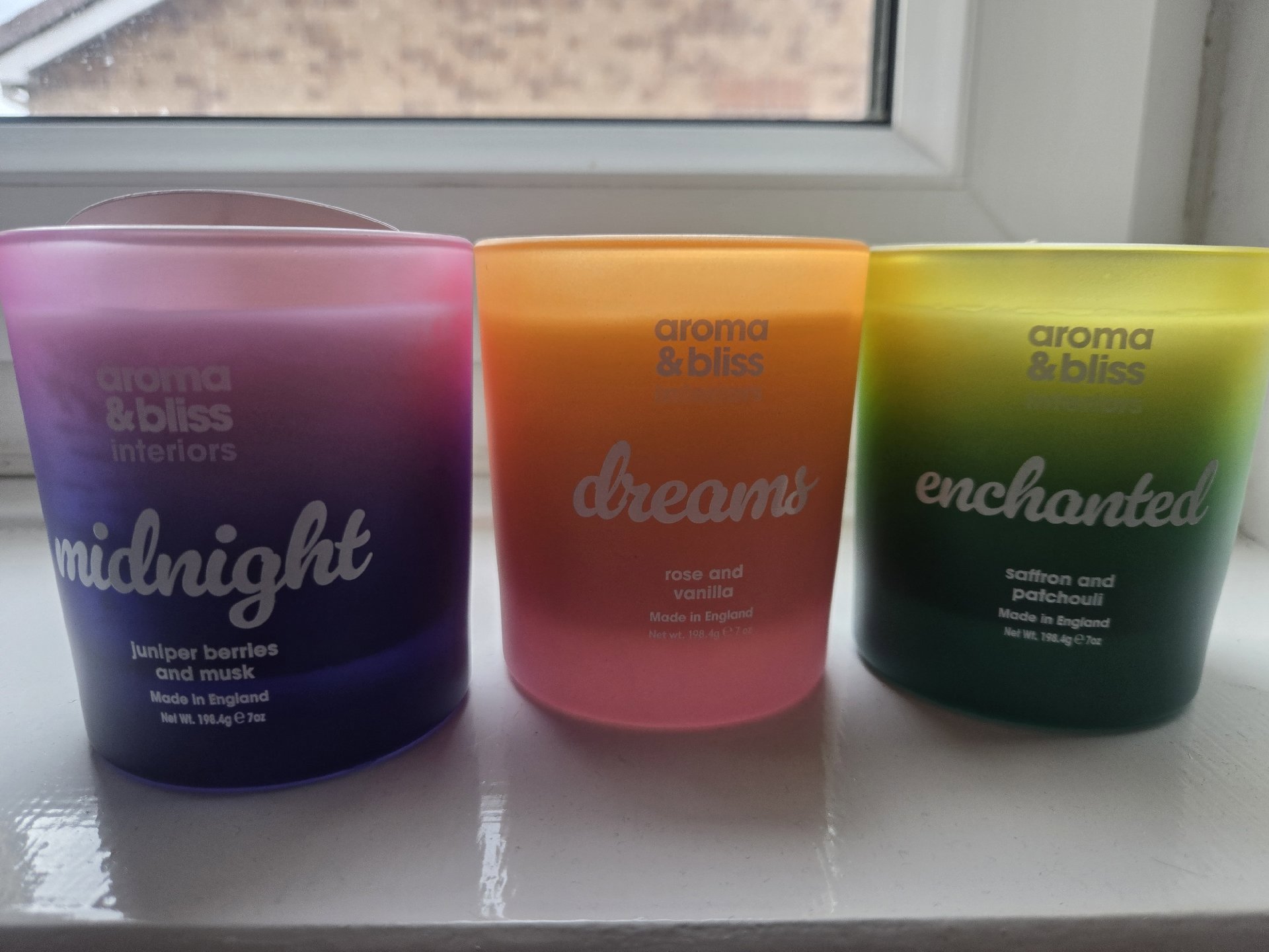 Aroma & Bliss Scented Candle Trio - Midnight, Dreams, Enchanted, aroma & bliss, One Size, New condition — preloved on SilentSale®