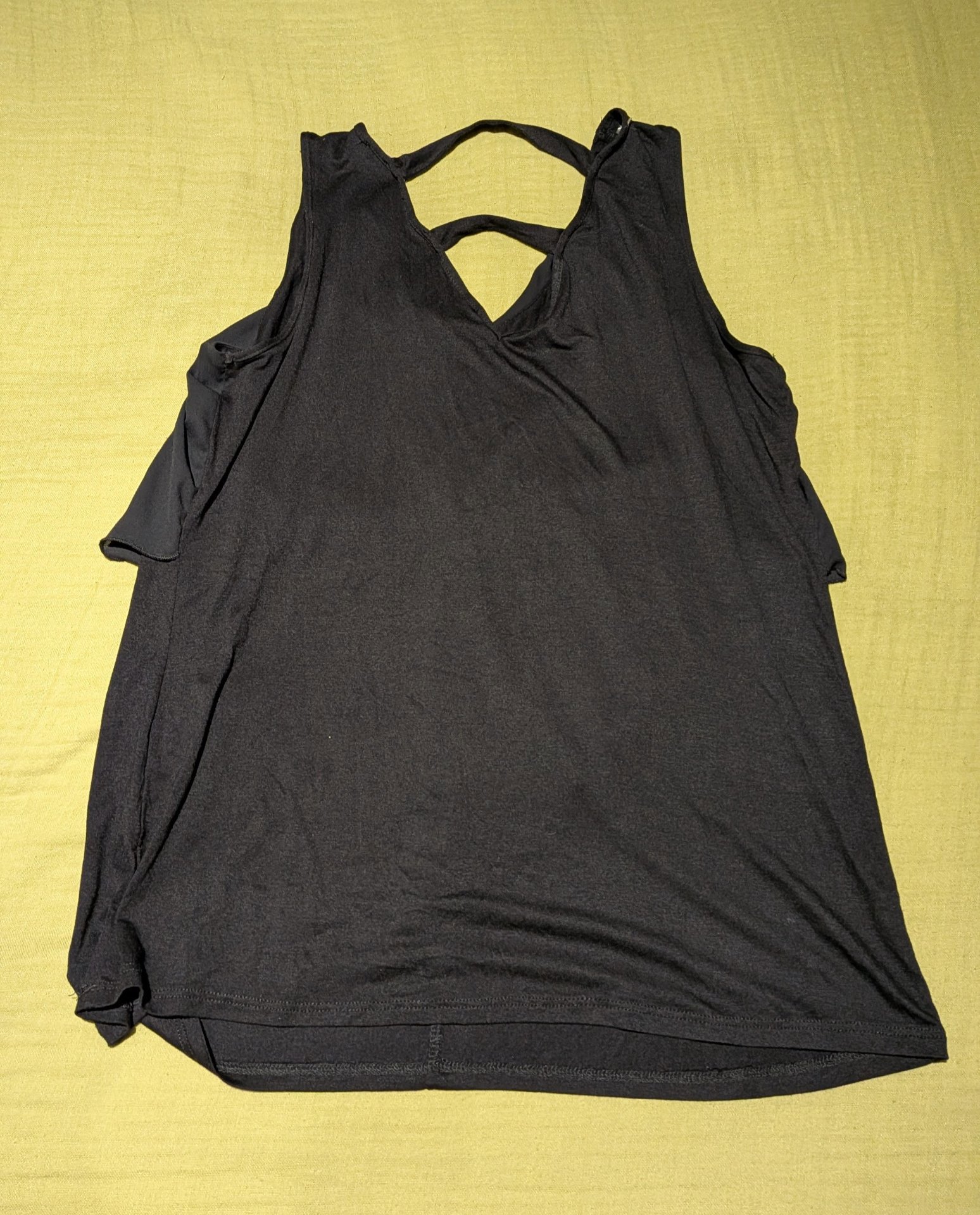 UK Size 12 EUR 40 George Black Chiffon Asymmetric Frill Top, George, 12, Excellent condition — preloved on SilentSale®