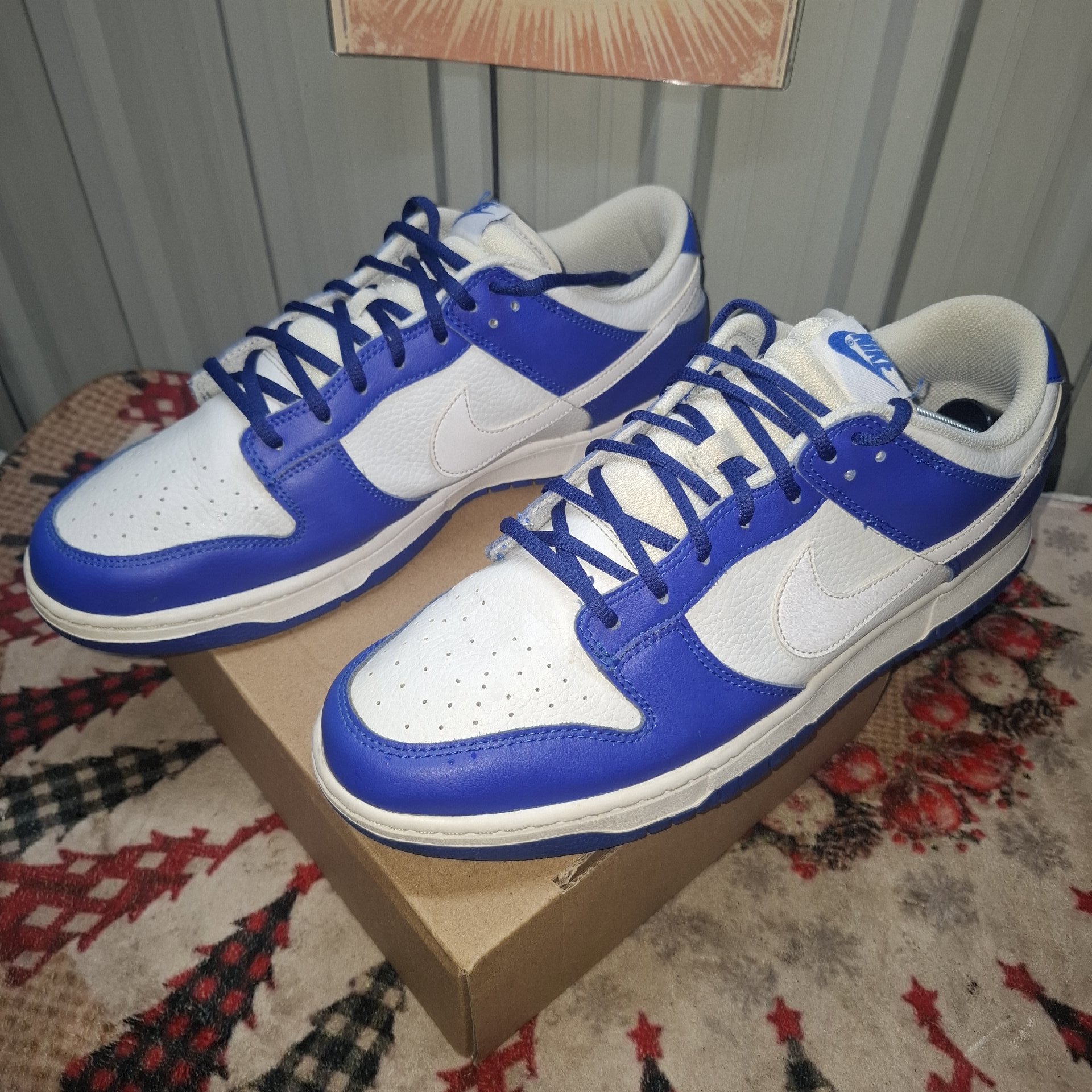 Nike Dunk Low Trainers - Blue/White, UK 11.5, Nike, 11.5, Good condition — preloved on SilentSale®