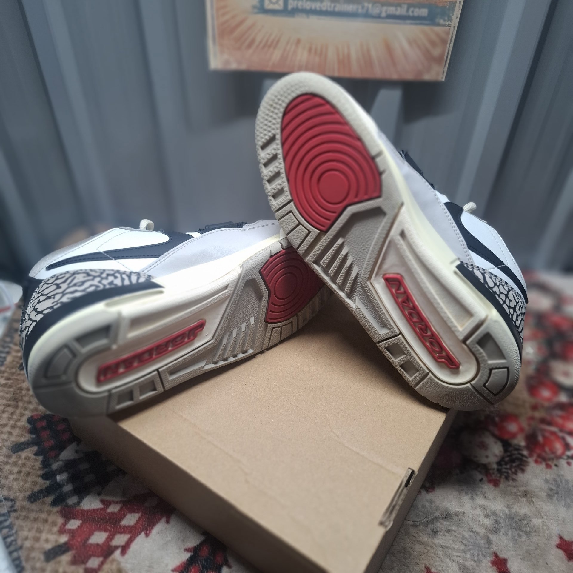 Air Jordan 3 Retro White Grey Black Trainers – UK 5, Nike, 5Y, Excellent condition — preloved on SilentSale®
