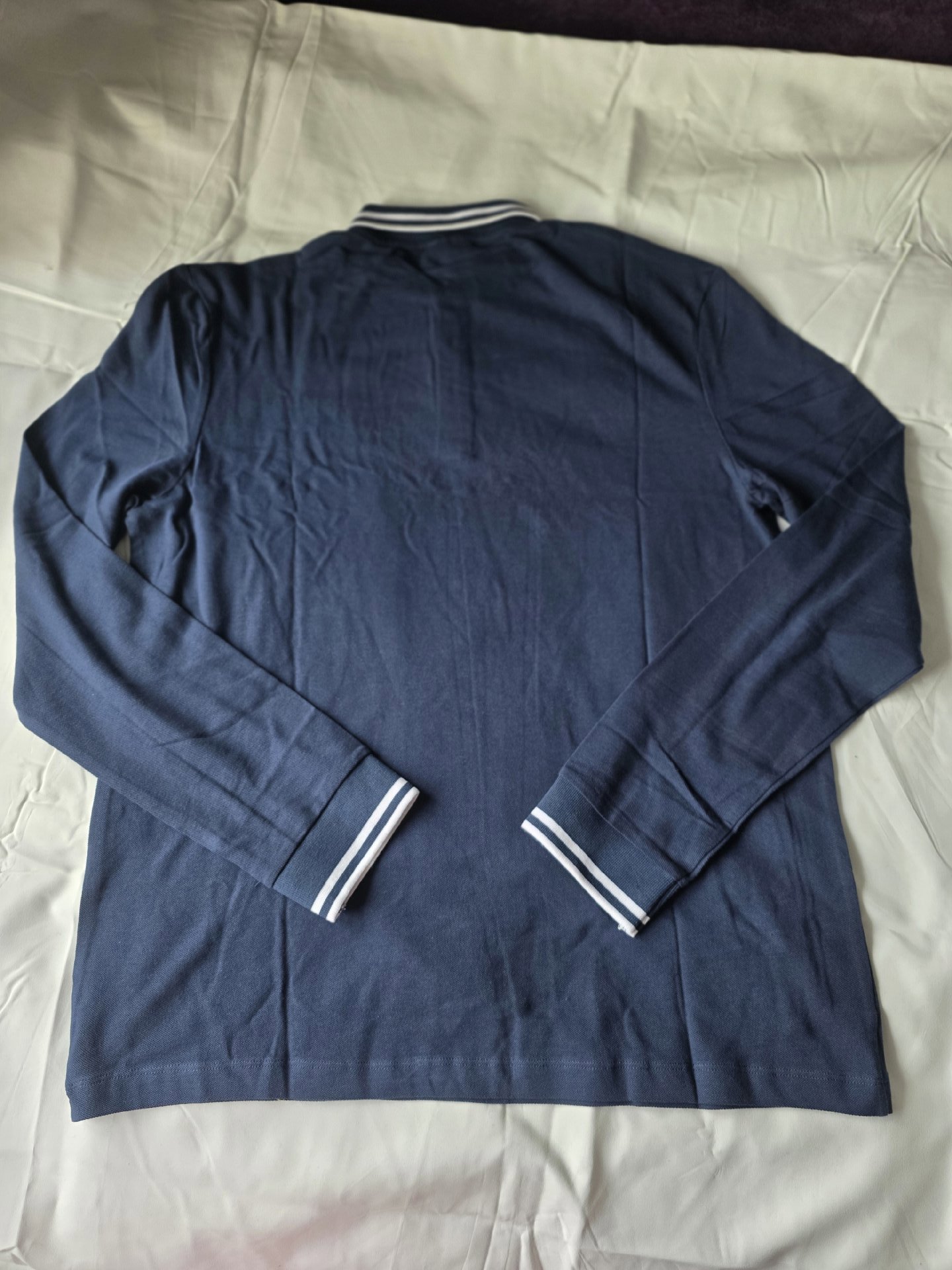Men’s Navy Long Sleeve Polo, ASOS Design, S, New condition — preloved on SilentSale®