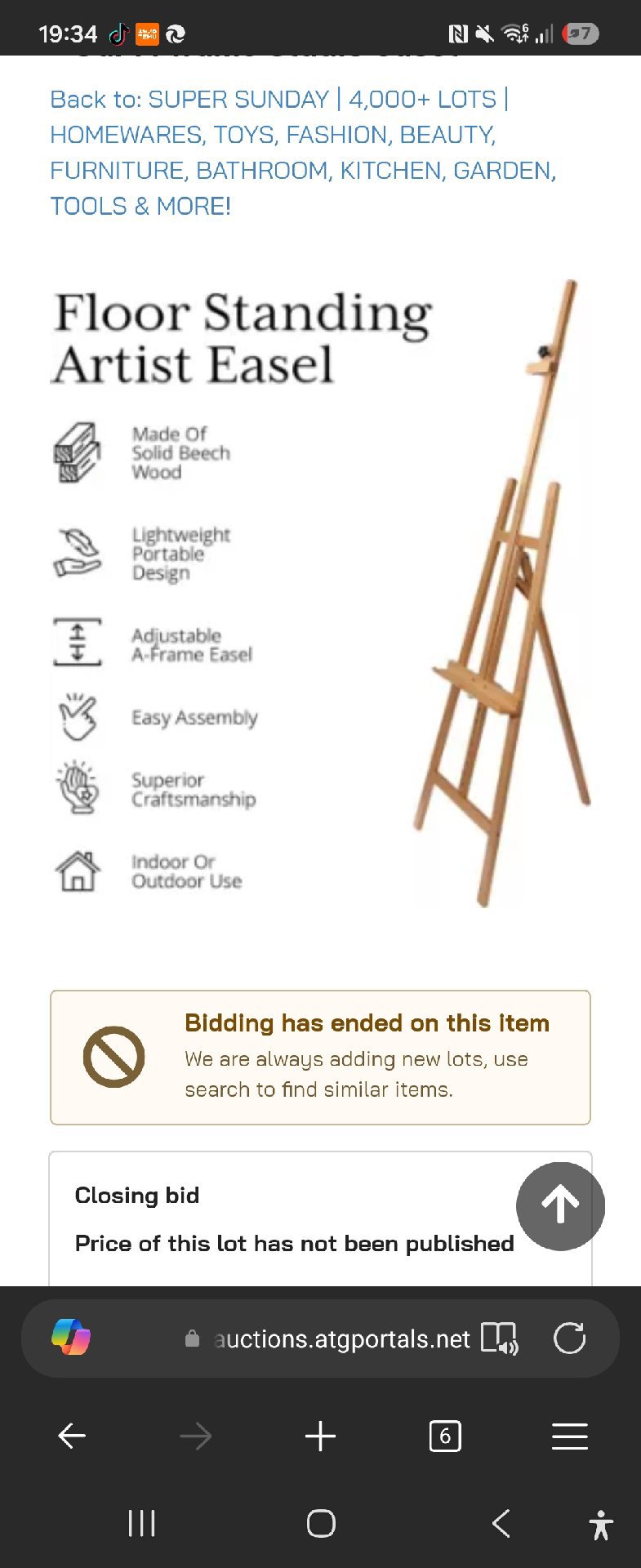 Wooden Adjustable Artist Easel Stand, Easel, One Size, Excellent condition — preloved on SilentSale®