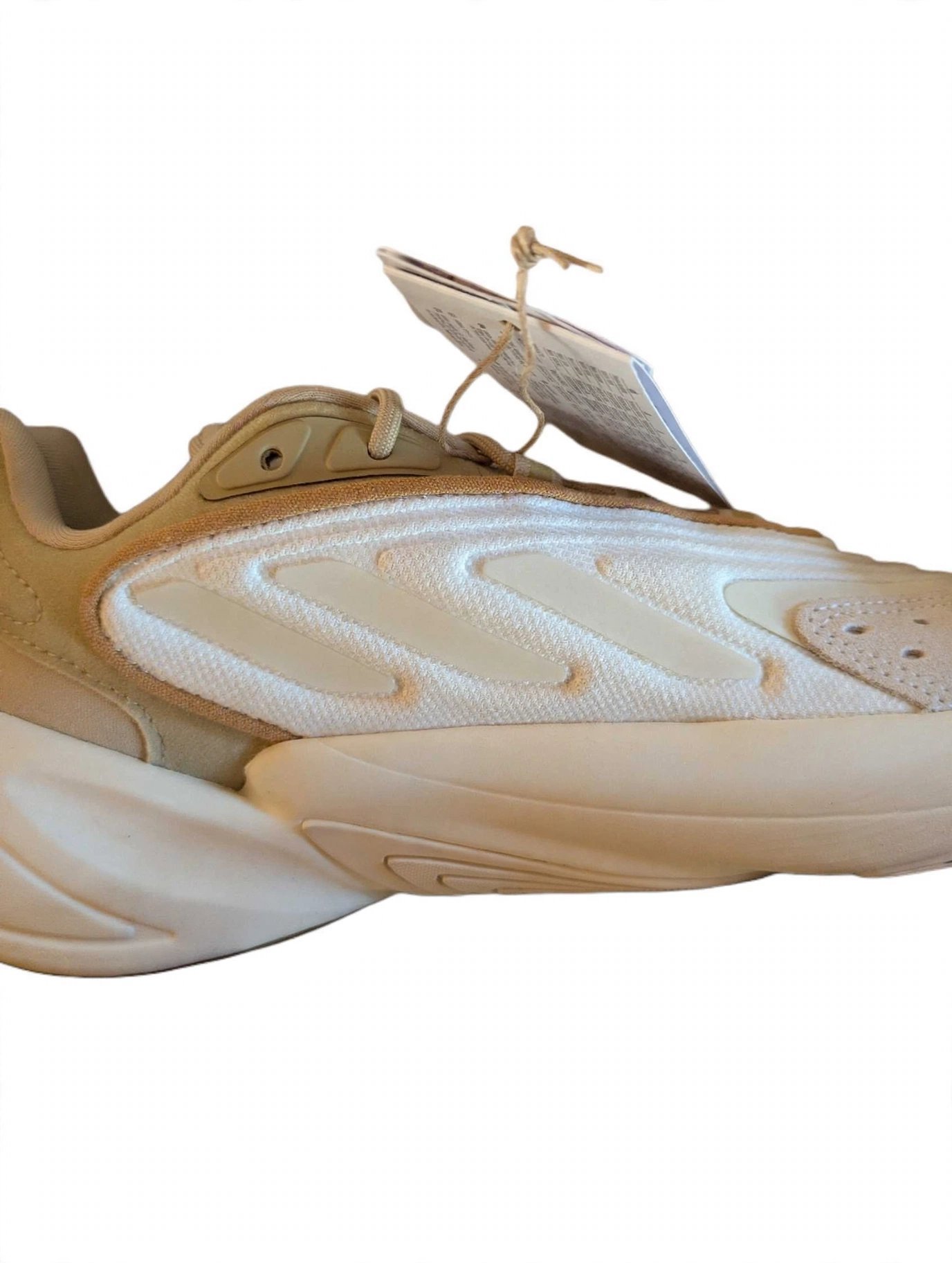 Adidas Ozelia Trainers White and Savanna – UK 4, Adidas, 4, New condition — preloved on SilentSale®