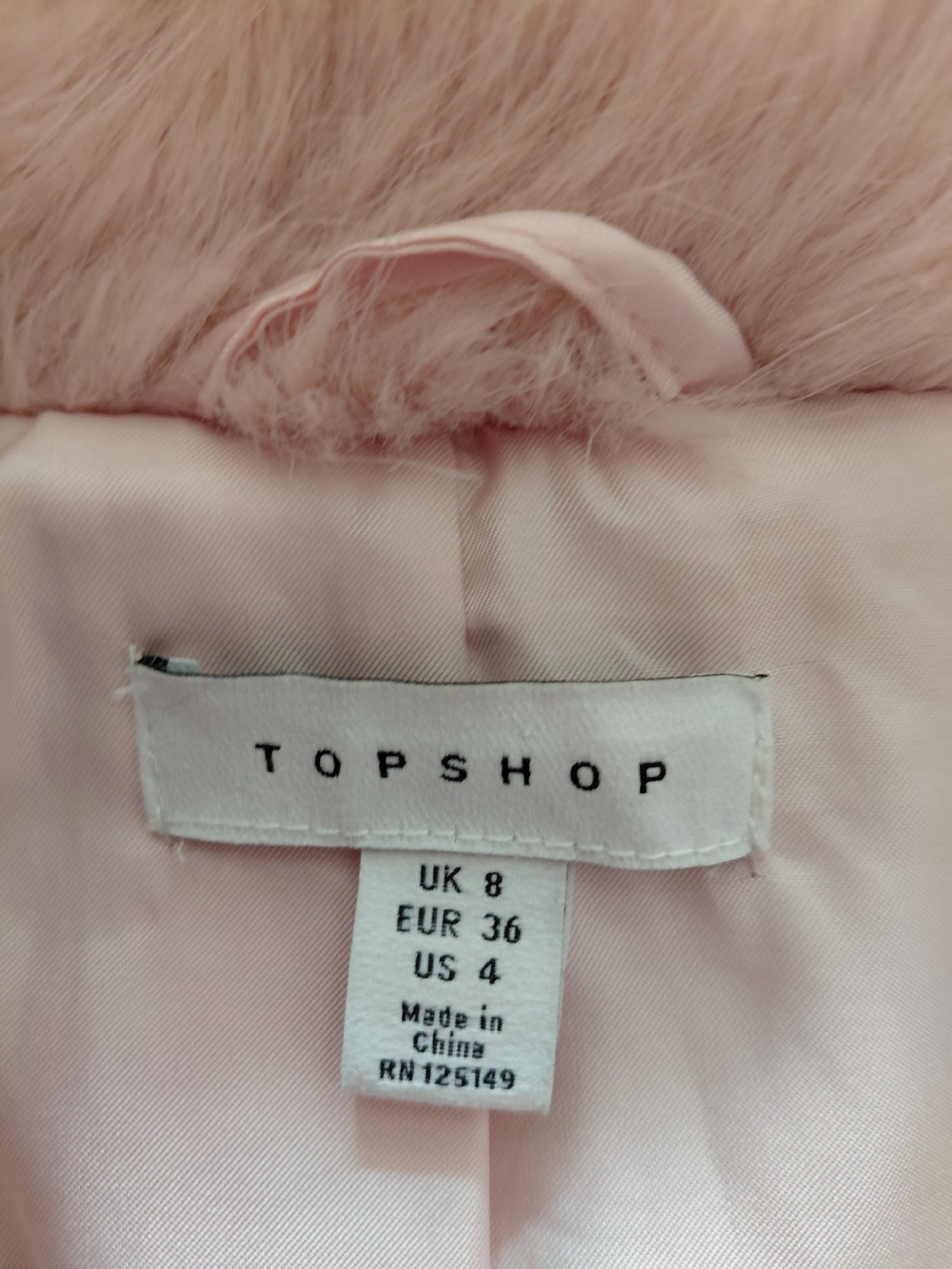 Topshop Pink Faux Fur Jacket – UK 8, Topshop, 8, Excellent condition — preloved on SilentSale®