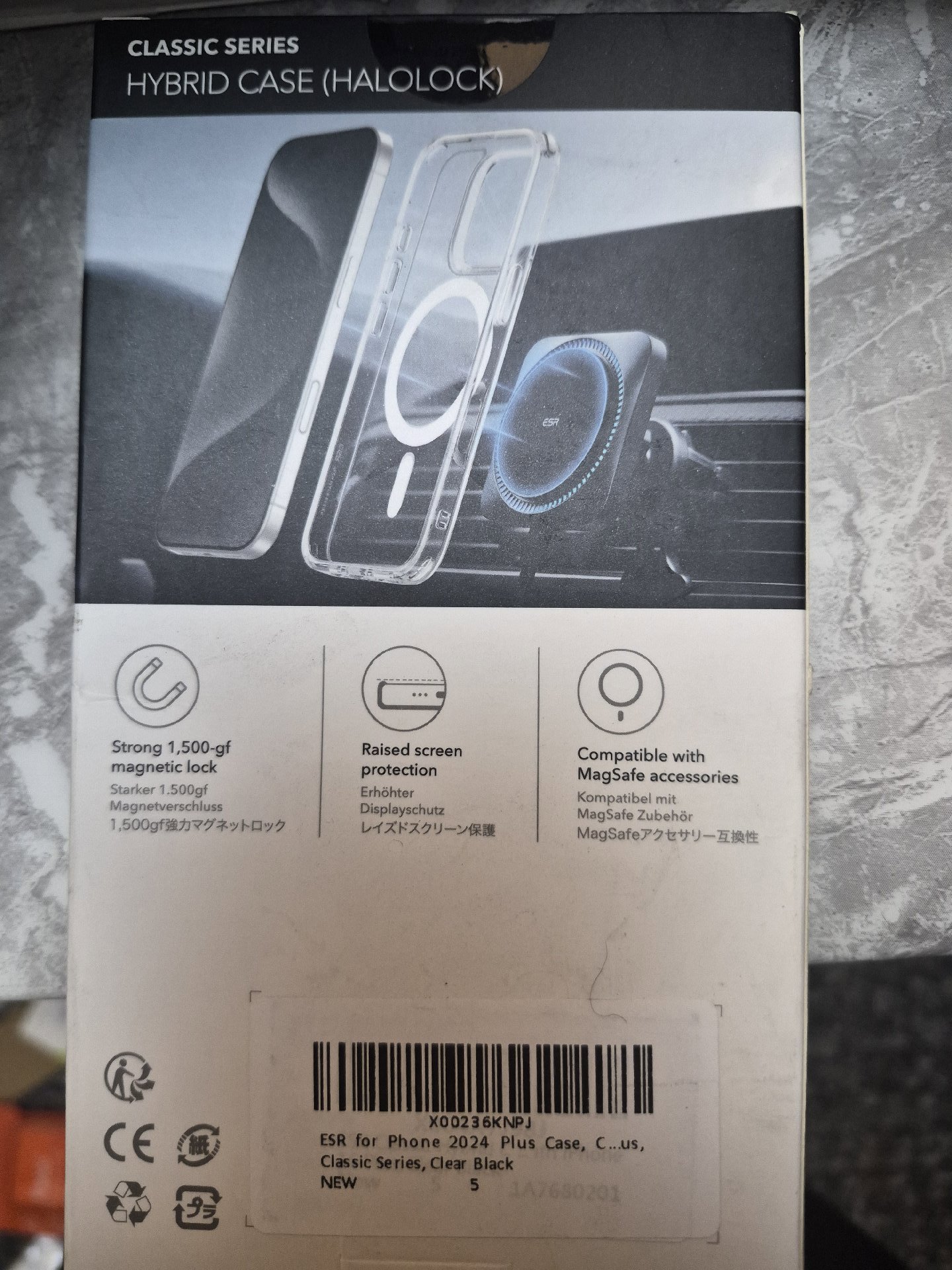 ESR Hybrid Case Classic Series for iPhone 15 Plus Clear Black, Esr, iPhone 15 Plus, New condition — preloved on SilentSale®