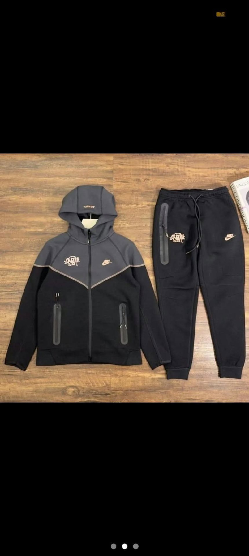 Nike Mens Black and Grey Hoodie and Joggers Set – XXL, Nike, XXL, New condition — preloved on SilentSale®