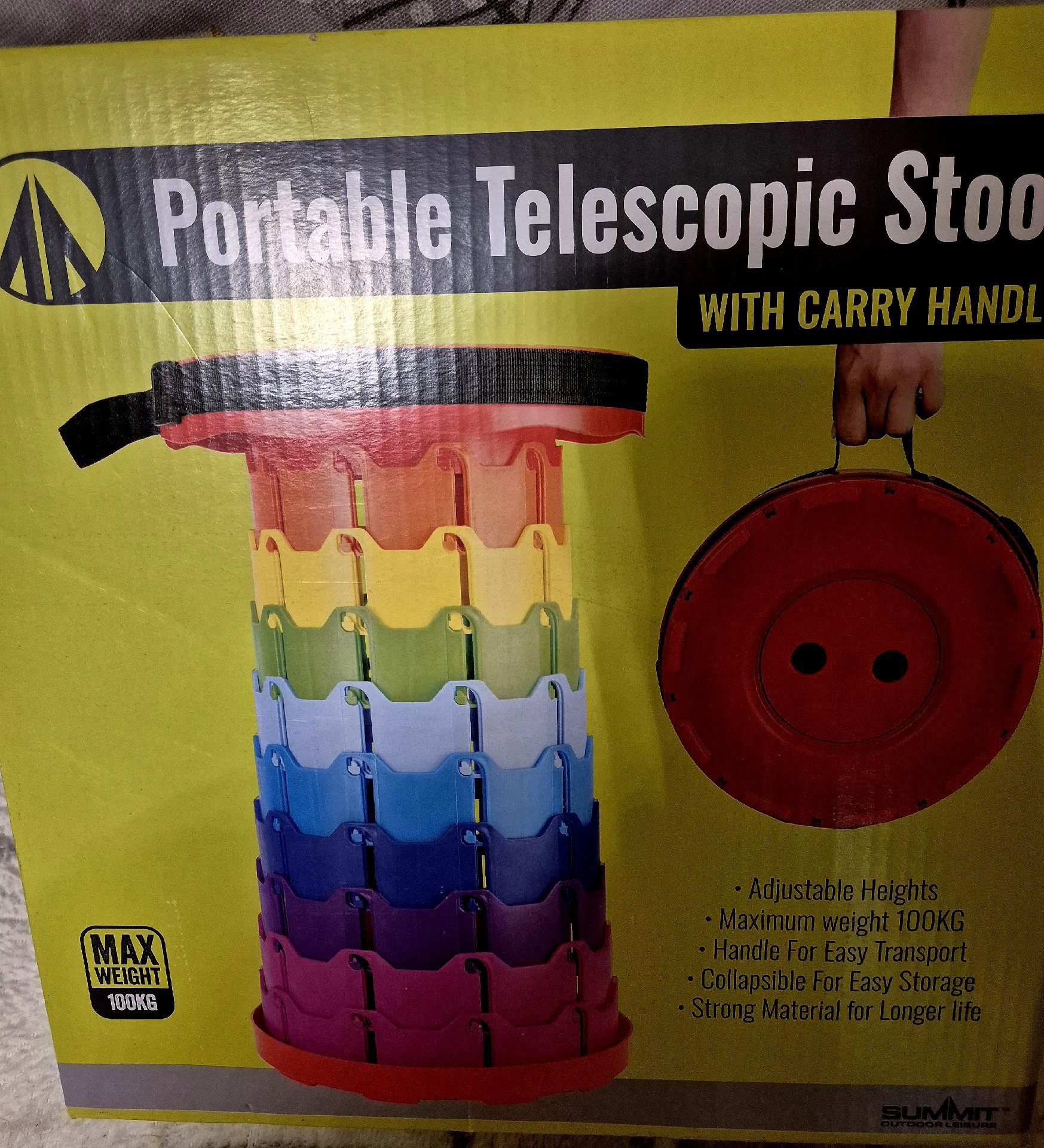 Summit Portable Telescopic Stool with Carry Handle, Summit, One Size, New condition — preloved on SilentSale®