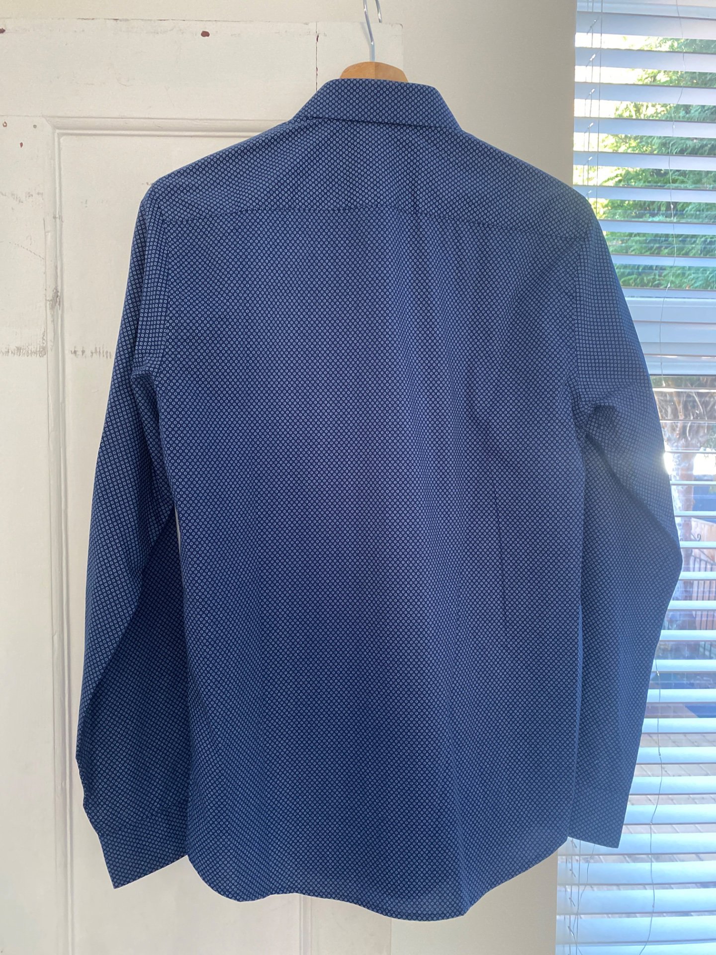 Men's Blue Patterned Long Sleeve Shirt, Primark, S, Excellent condition — preloved on SilentSale®