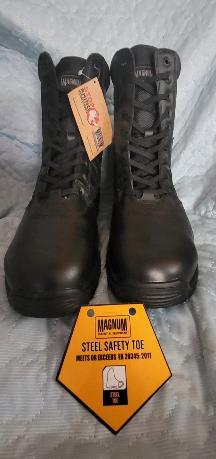 Size 8 Black magnum panther boots safety boots new, Magnum, 8, New condition — preloved on SilentSale®