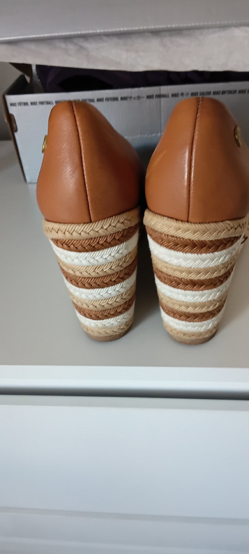 Tommy Hilfiger Tan Leather Wedge Heels, Tommy Hilfiger, 6.5, Excellent condition — preloved on SilentSale®