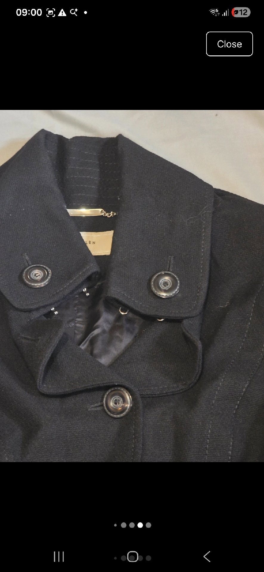 Karen Millen Black Wool Blend Belted Coat – UK 12, Karen Millen, 12, New condition — preloved on SilentSale®