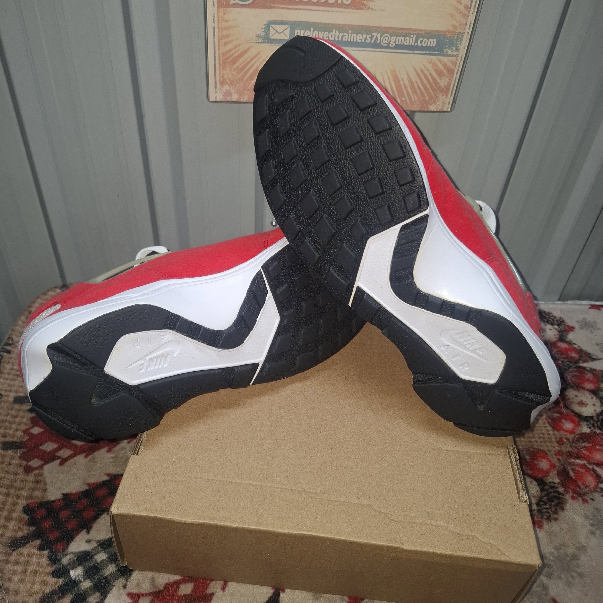 Nike Huarache Trainers – Red and Cream, Nike, 9, Good condition — preloved on SilentSale®