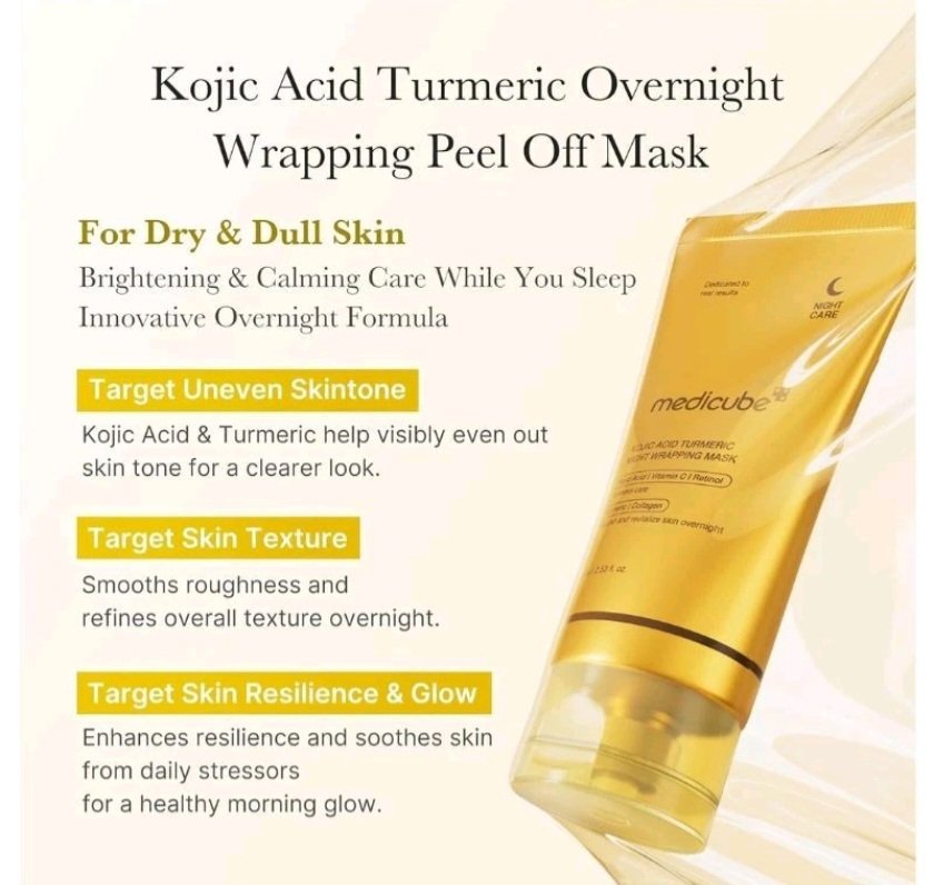Atchaya Fashion HouseMedicube – Kojic Acid Turmeric Night Wrapping Mask, 75ml, Medicube, 75 ml, New condition — preloved on SilentSale®