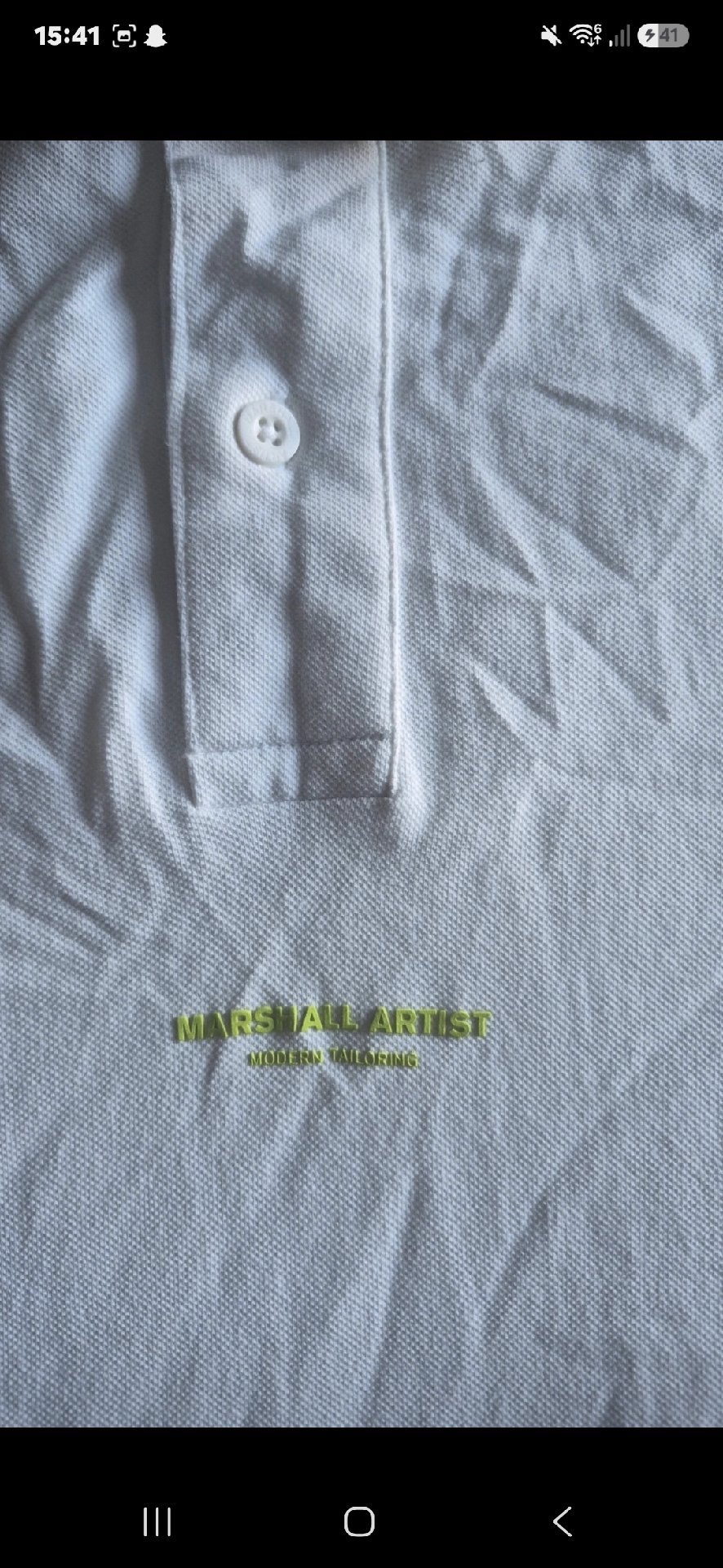 Marshall Artist White Polo Shirt Modern Tailoring – Size L, Marshall Artist, L, Excellent condition — preloved on SilentSale®