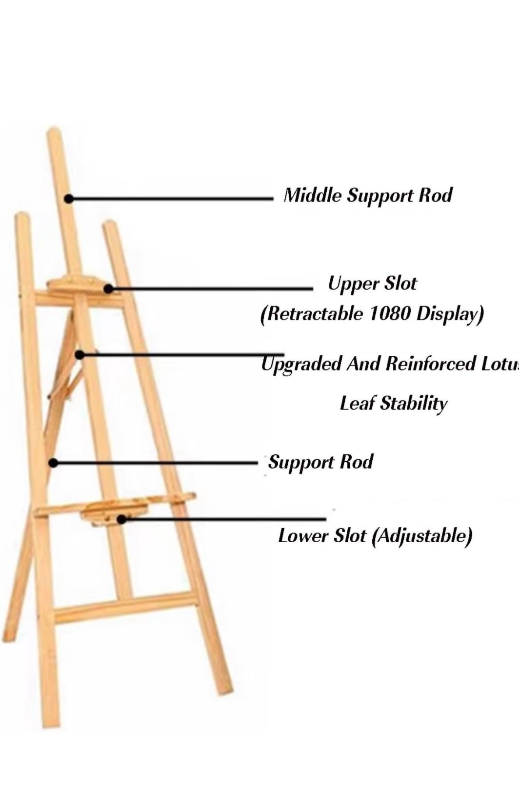 Wooden Adjustable Artist Easel Stand, Easel, One Size, Excellent condition — preloved on SilentSale®
